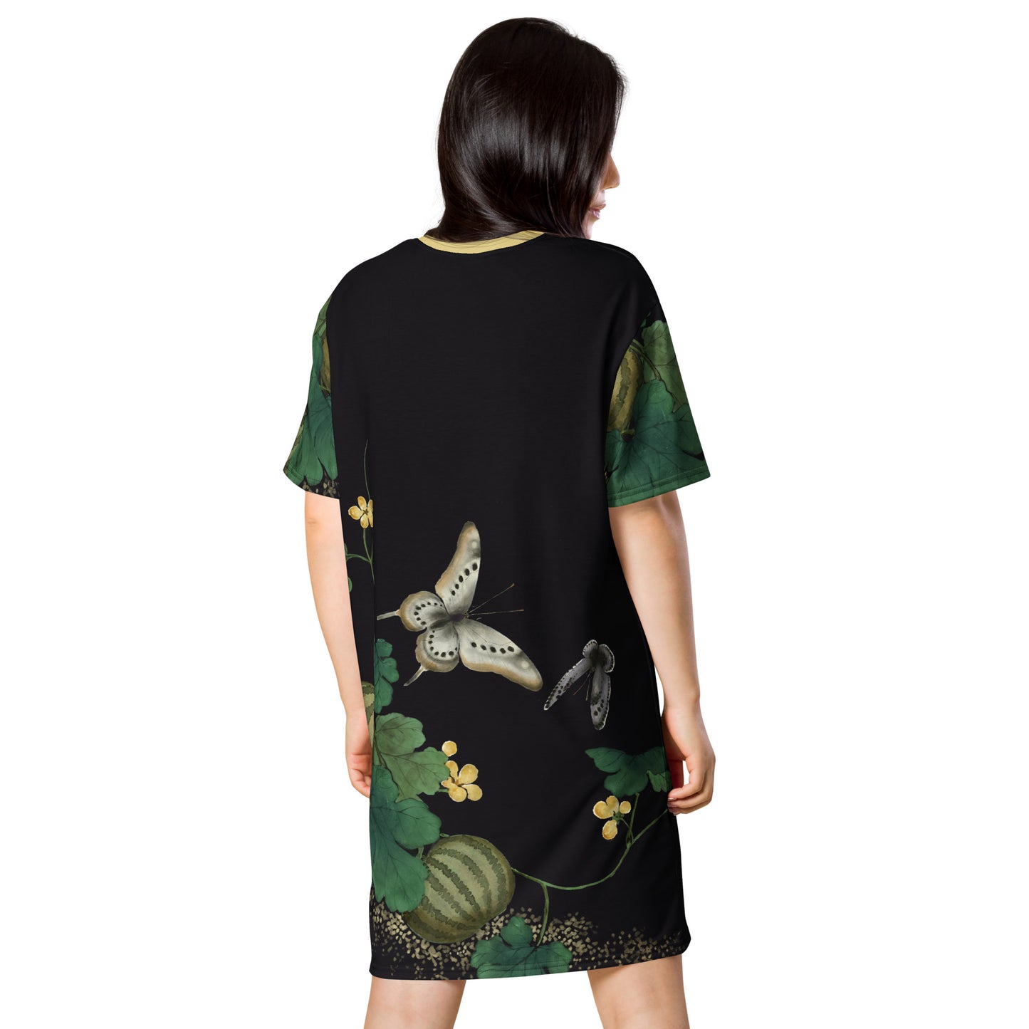 Cats And Butterflies Of Longevity|Butterfly and Moth|T-shirt dress