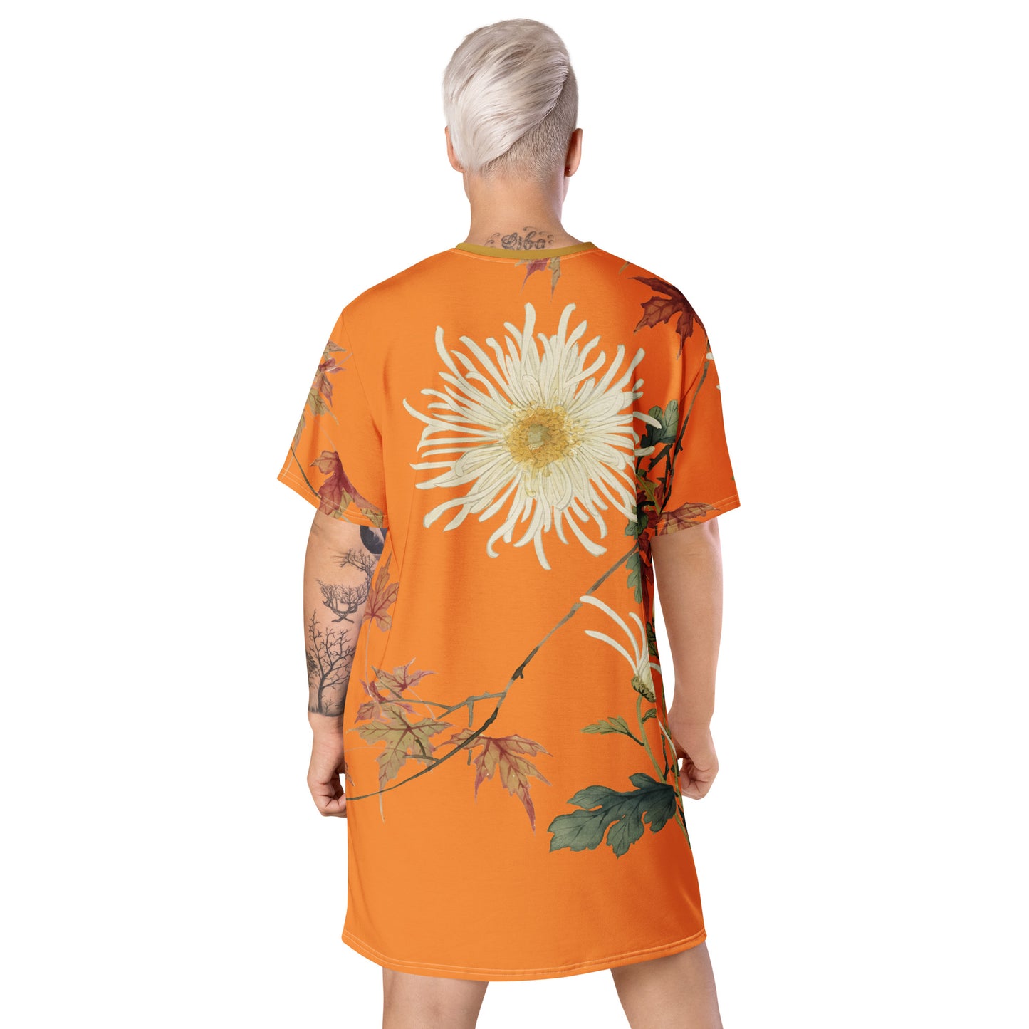十二月花神|菊花枫树|T恤连衣裙|橙色