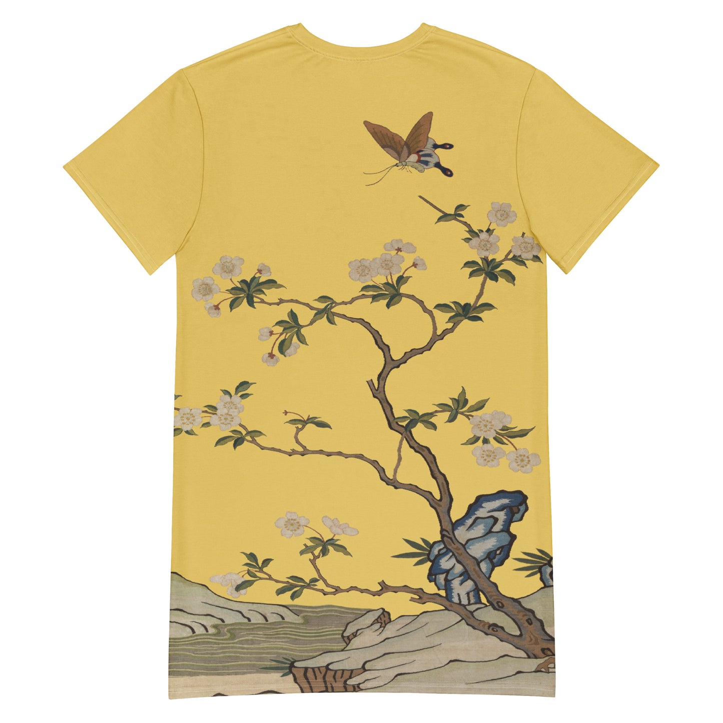Kesi Flower Album|Plum Blossoms and Butterfly|T-shirt dress|Gold