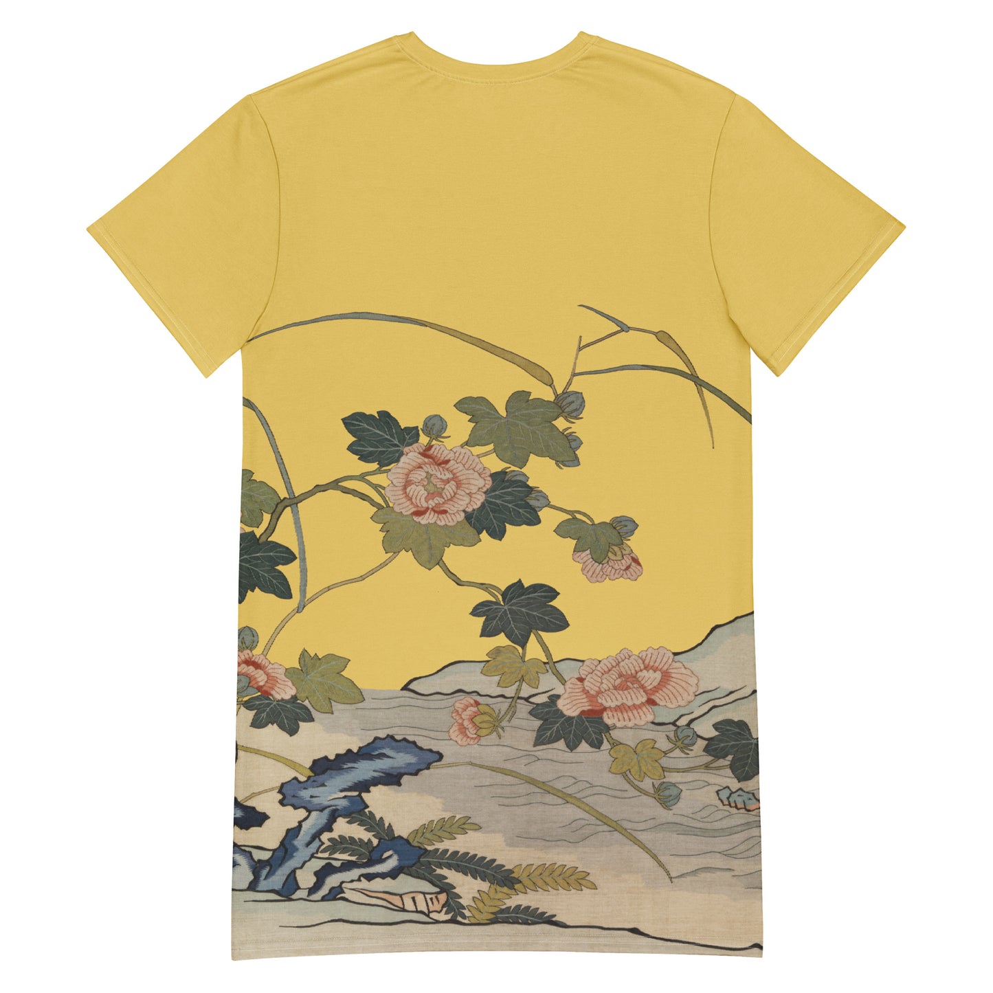 Kesi Flower Album|Hibiscus by the Water|T-shirt dress|Gold