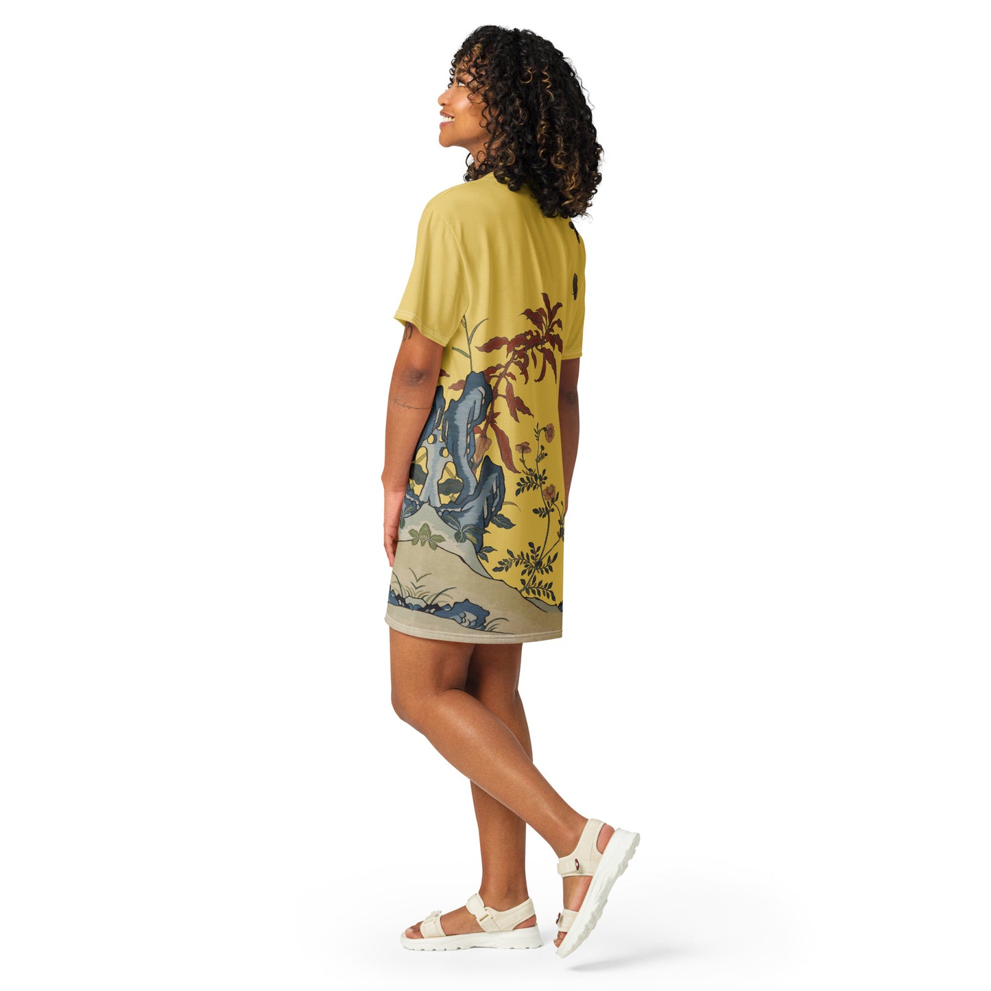Kesi Flower Album|Butterflies and Flowers|T-shirt dress|Gold