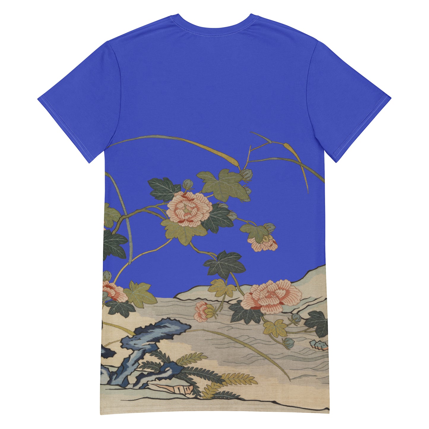 Kesi Flower Album|Hibiscus by the Water|T-shirt dress|Royal blue
