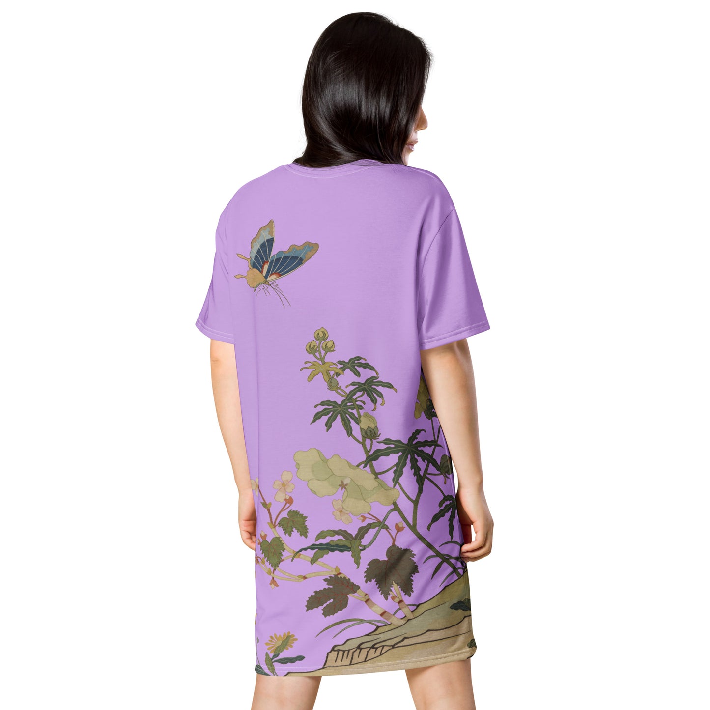 Kesi Flower Album|Hibiscus and Begonia Blossoms|T-shirt dress|Lilac