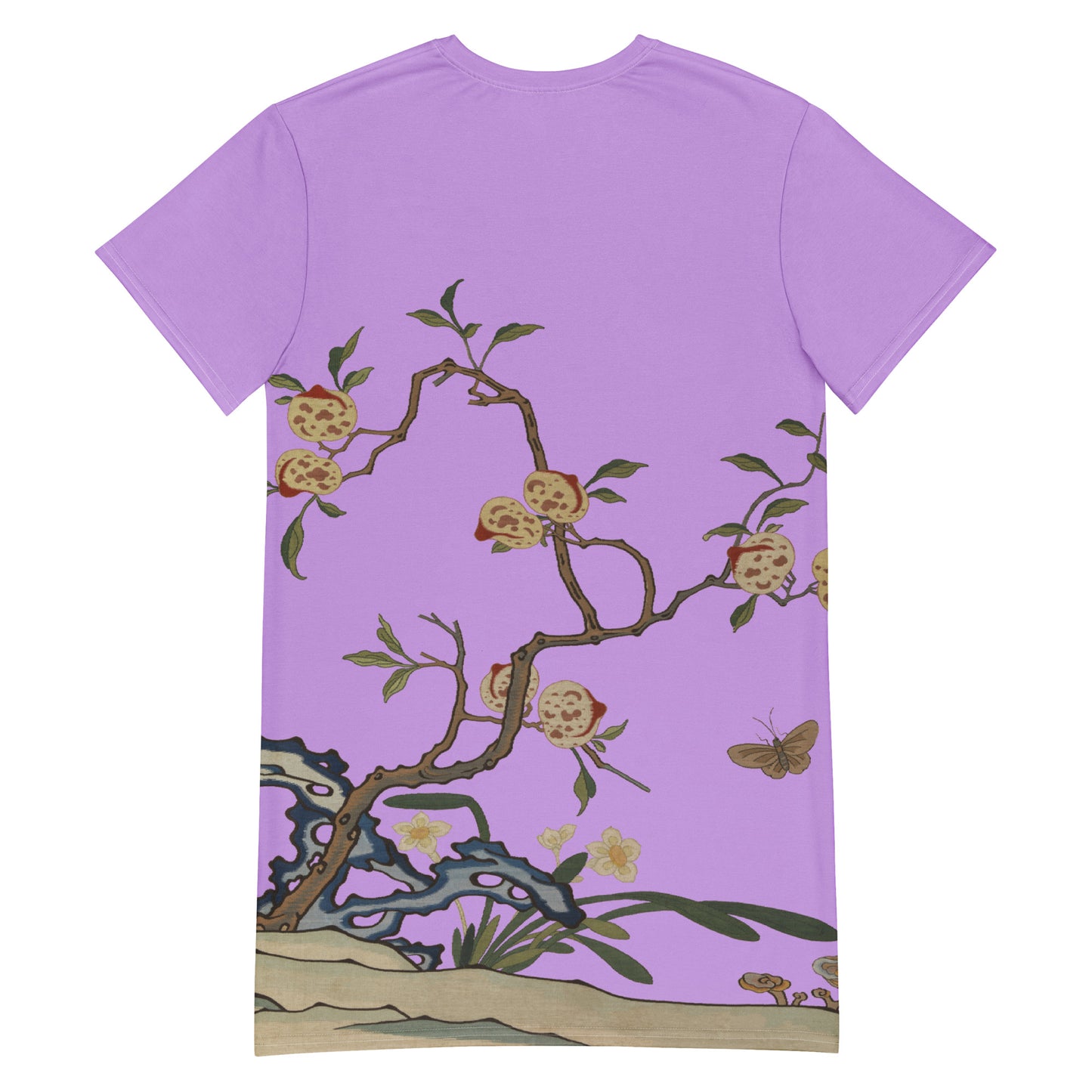 Kesi Flower Album|Narcissus and Peaches|T-shirt dress|Lilac