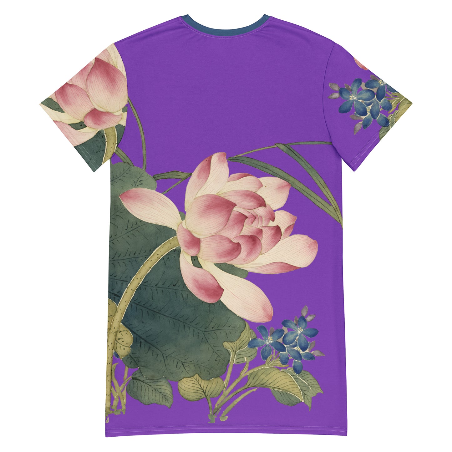 The Spirit of Flowers in Twelve Months|Lotus in Bloom|T-shirt dress|Purple