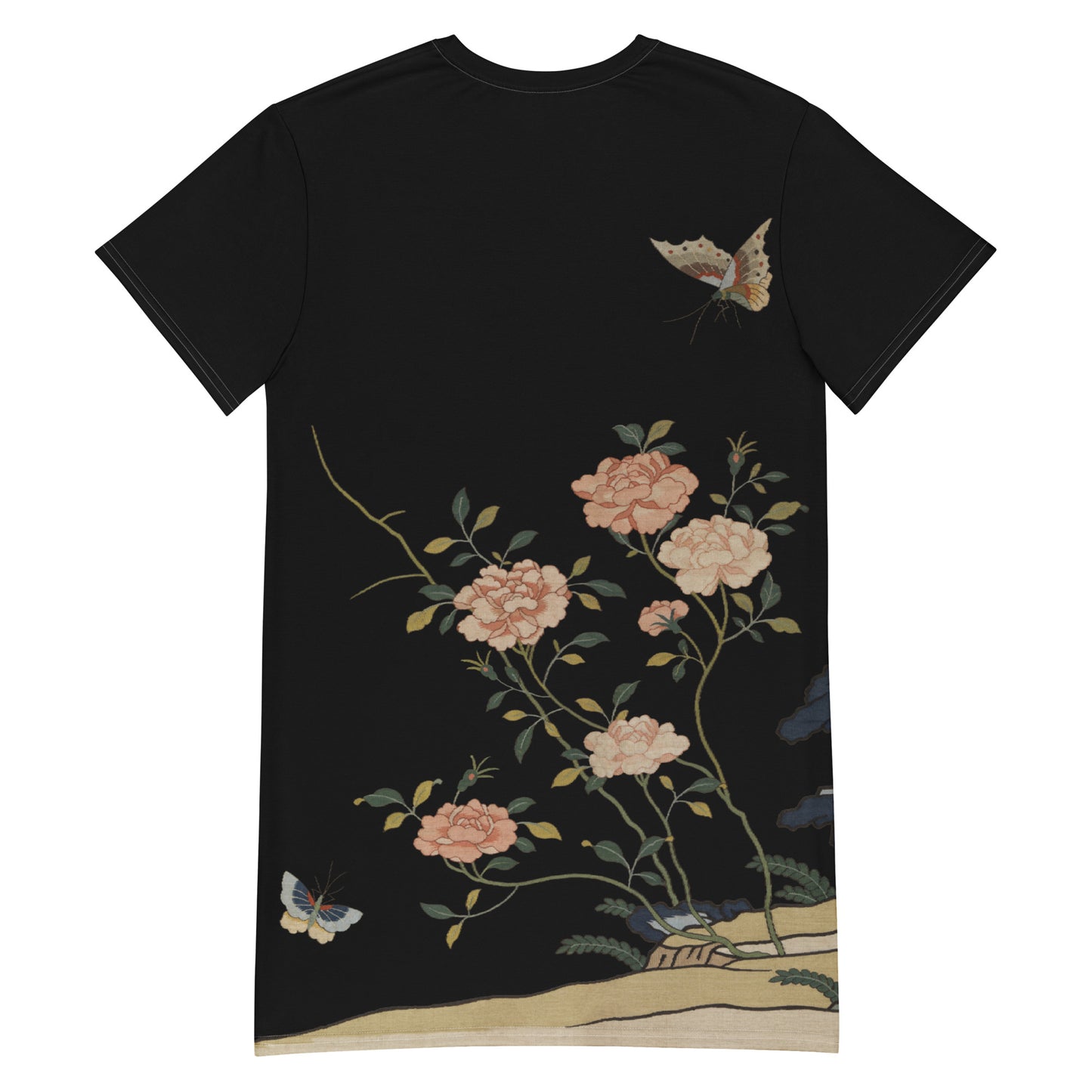 Kesi Flower Album|Red Roses|T-shirt dress|Black