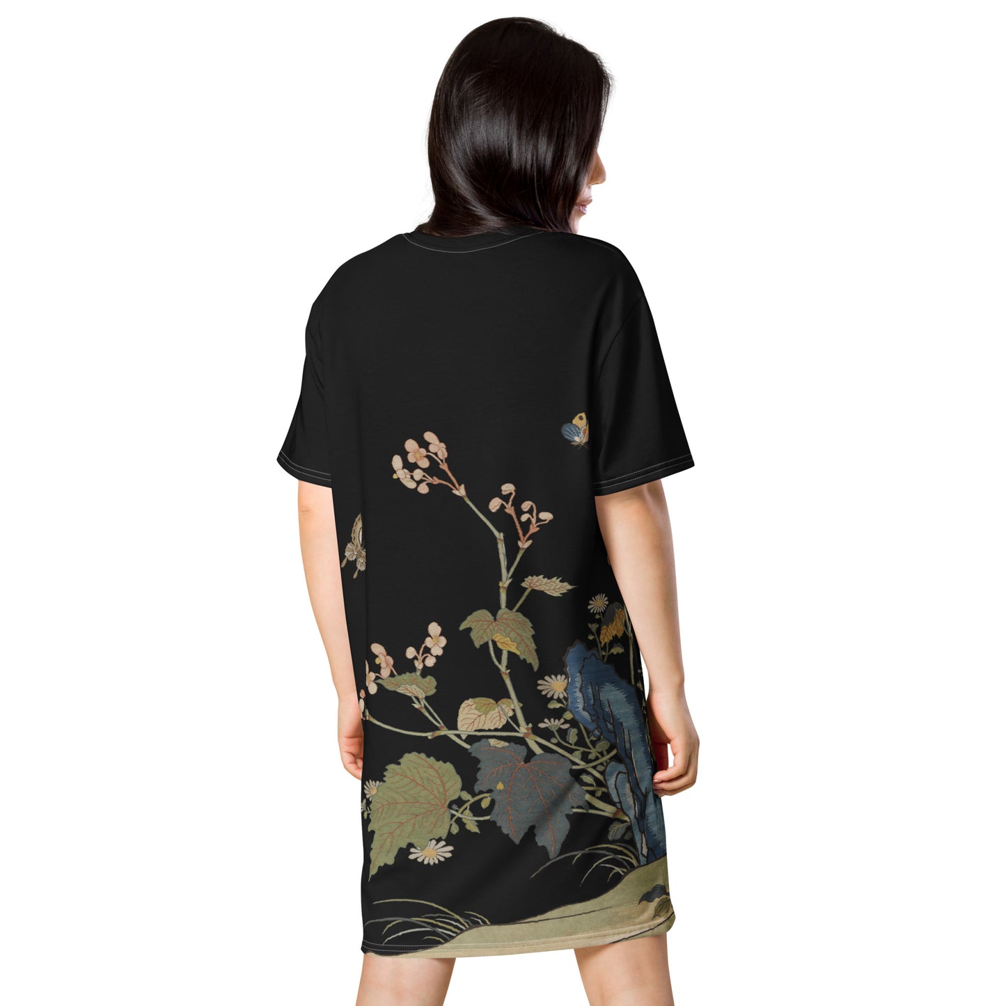 Kesi Flower Album|Begonia Blossoms|T-shirt dress|Black