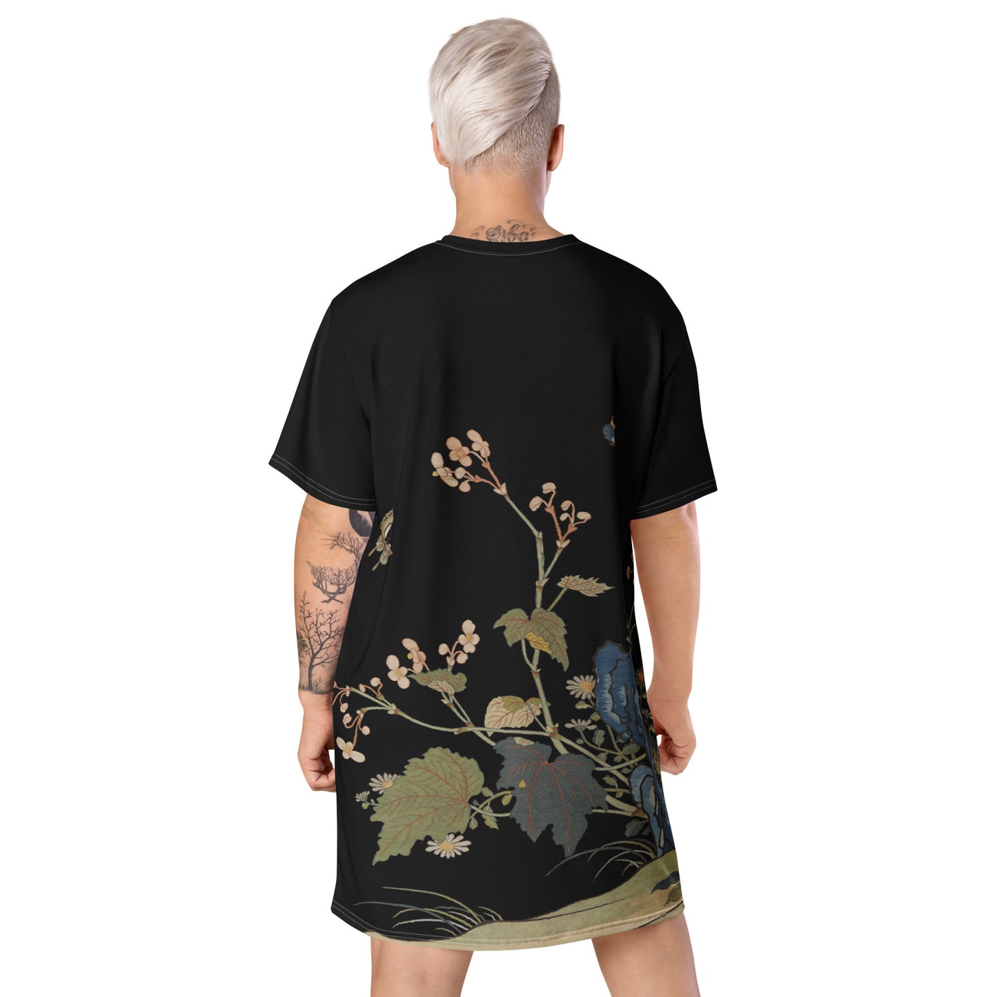 Kesi Flower Album|Begonia Blossoms|T-shirt dress|Black