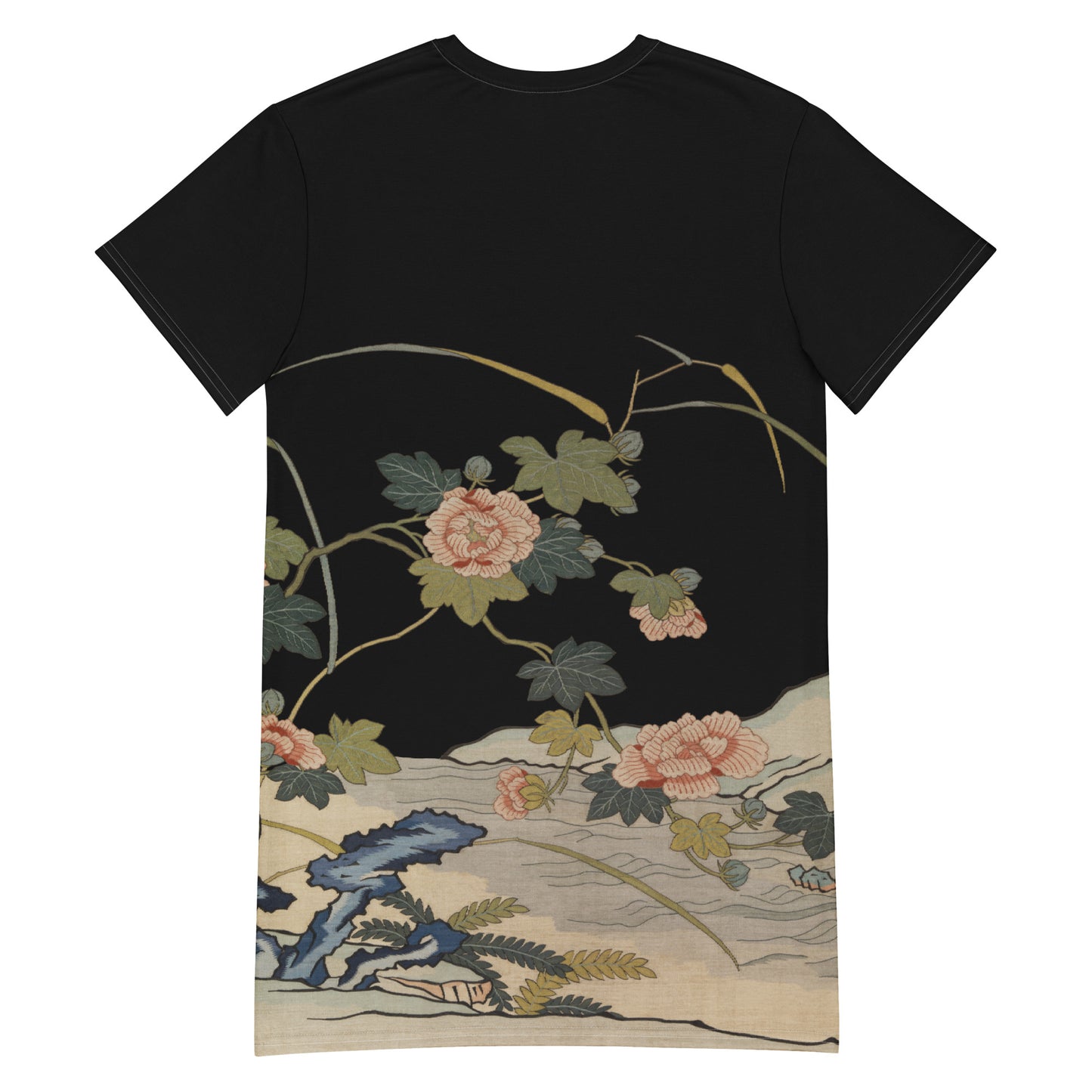 Kesi Flower Album|Hibiscus by the Water|T-shirt dress|Black