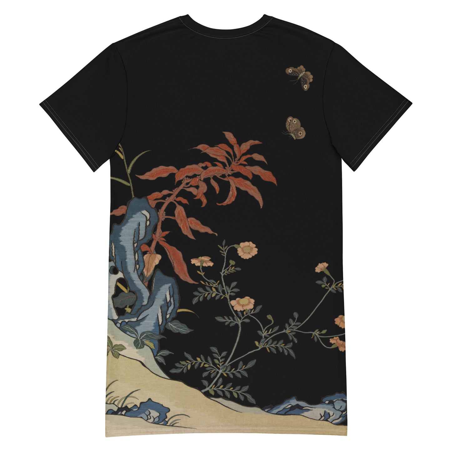 Kesi Flower Album|Butterflies and Flowers|T-shirt dress|Black
