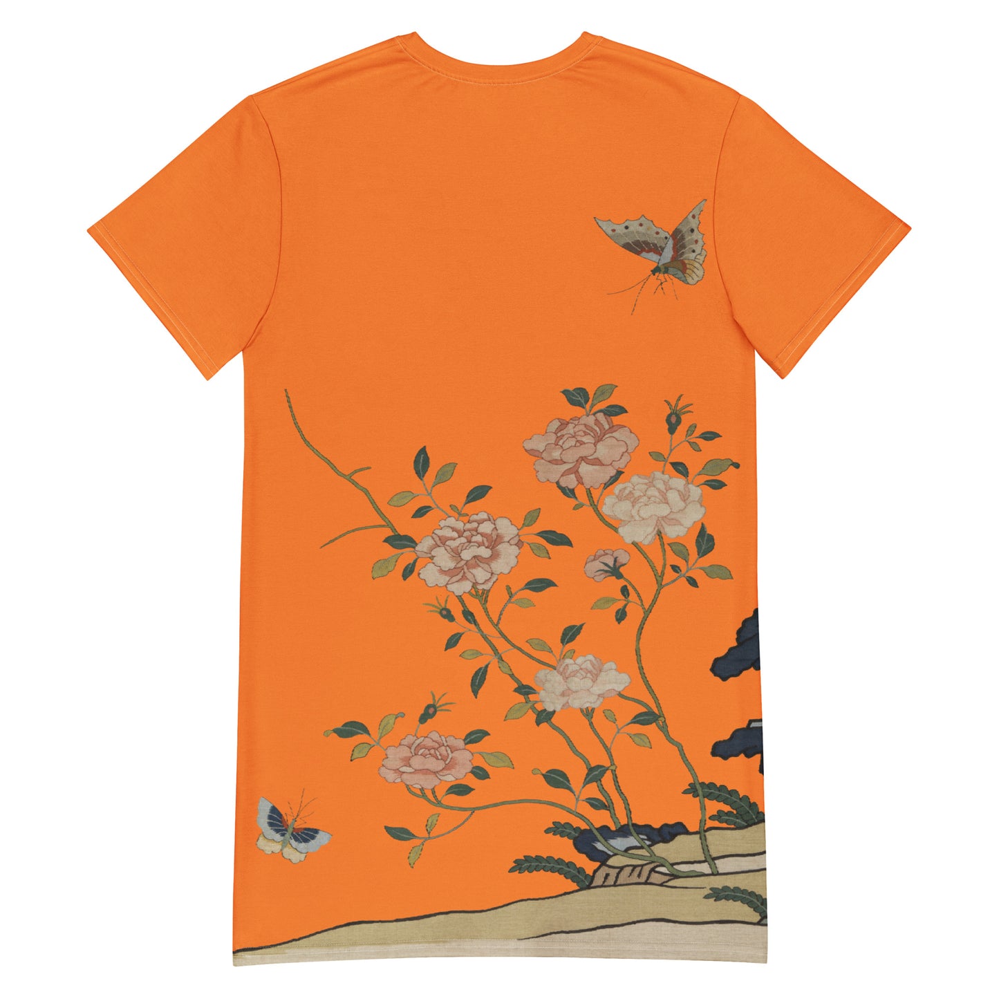 タペストリーの花|Red Roses|Tシャツドレス|オレンジ