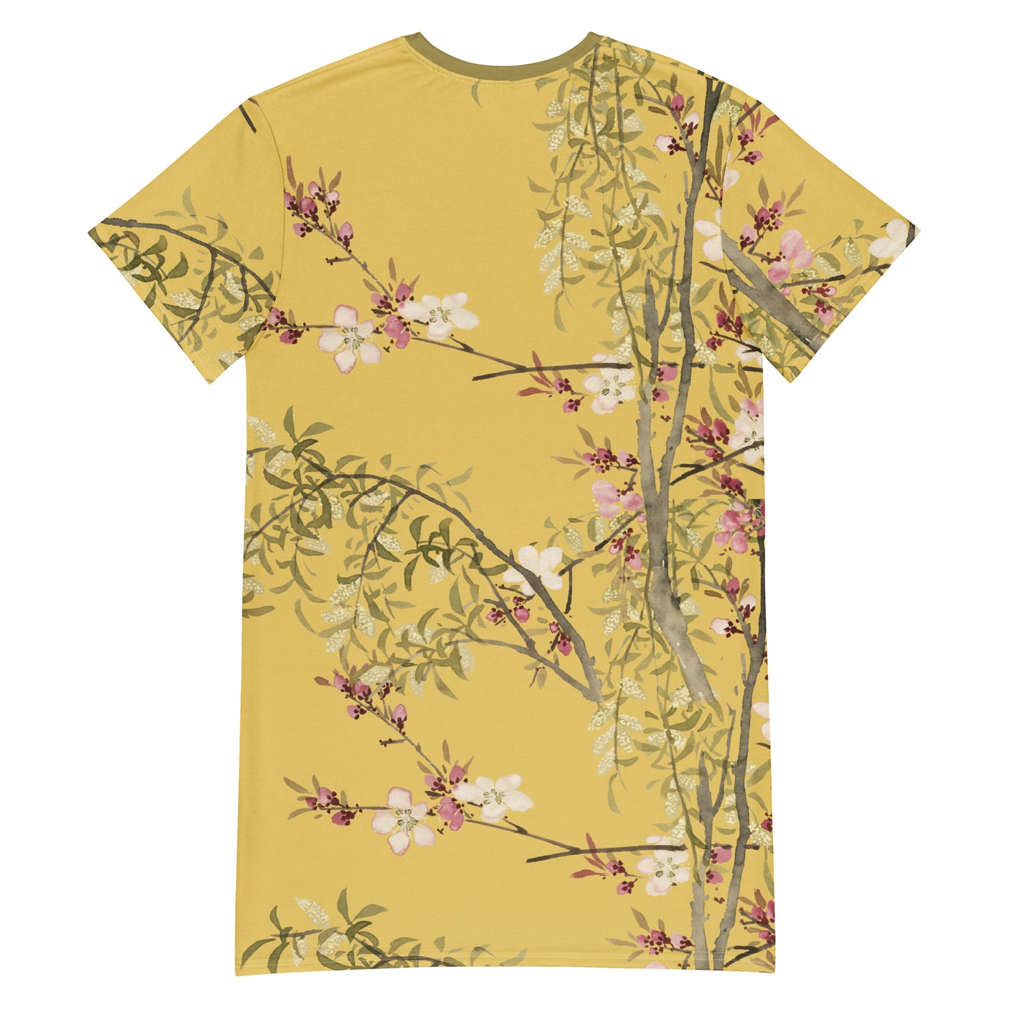 十二月花神|杨柳桃花|T恤连衣裙|金黄
