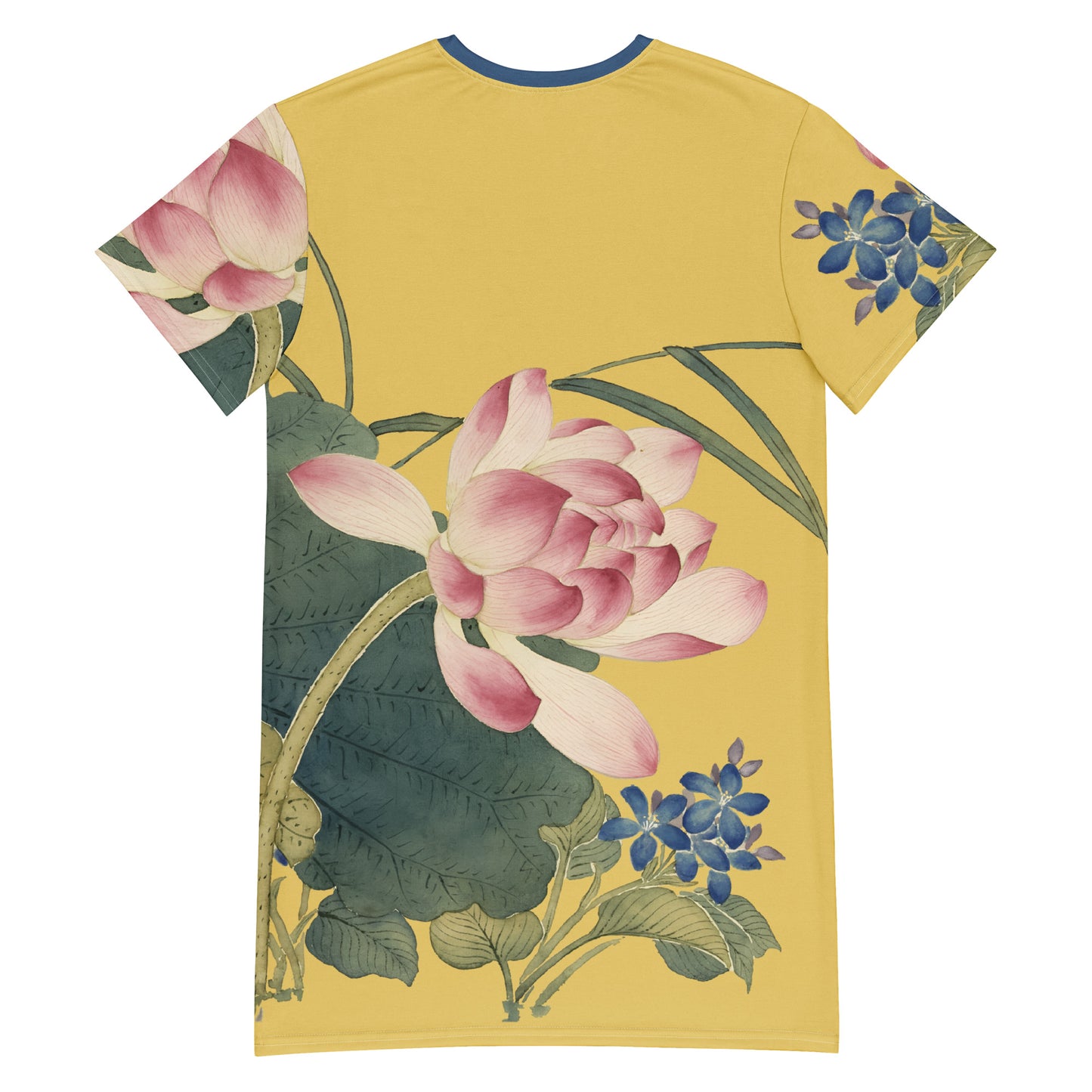 The Spirit of Flowers in Twelve Months|Lotus in Bloom|T-shirt dress|Gold