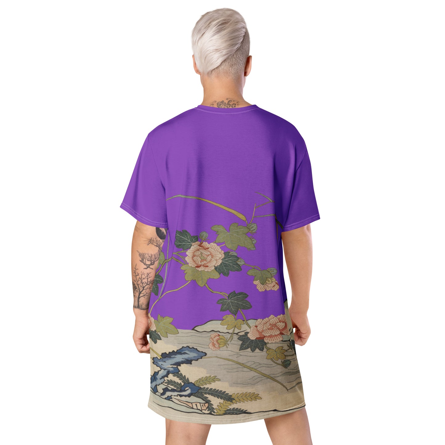刻丝花卉|芙蓉傍水|T恤连衣裙|
