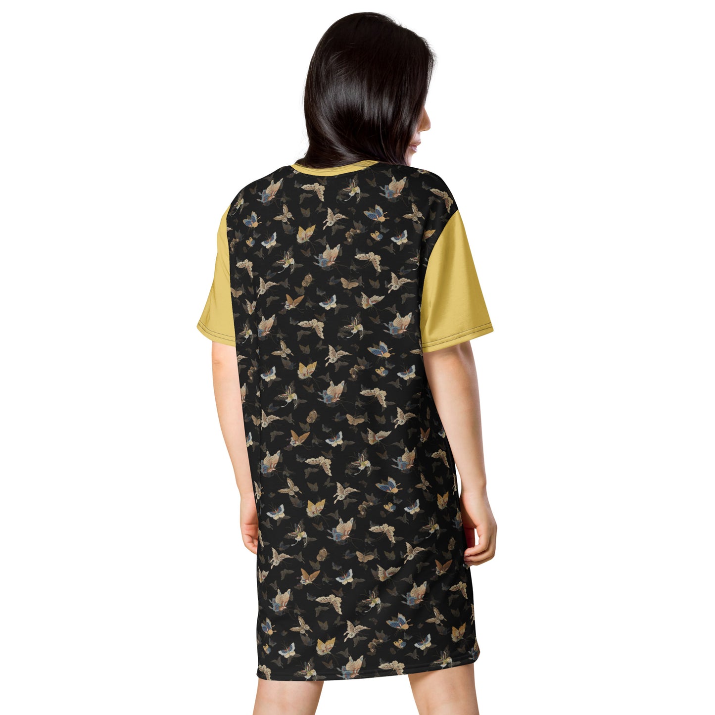 Butterfly dancing|T-shirt dress|Black