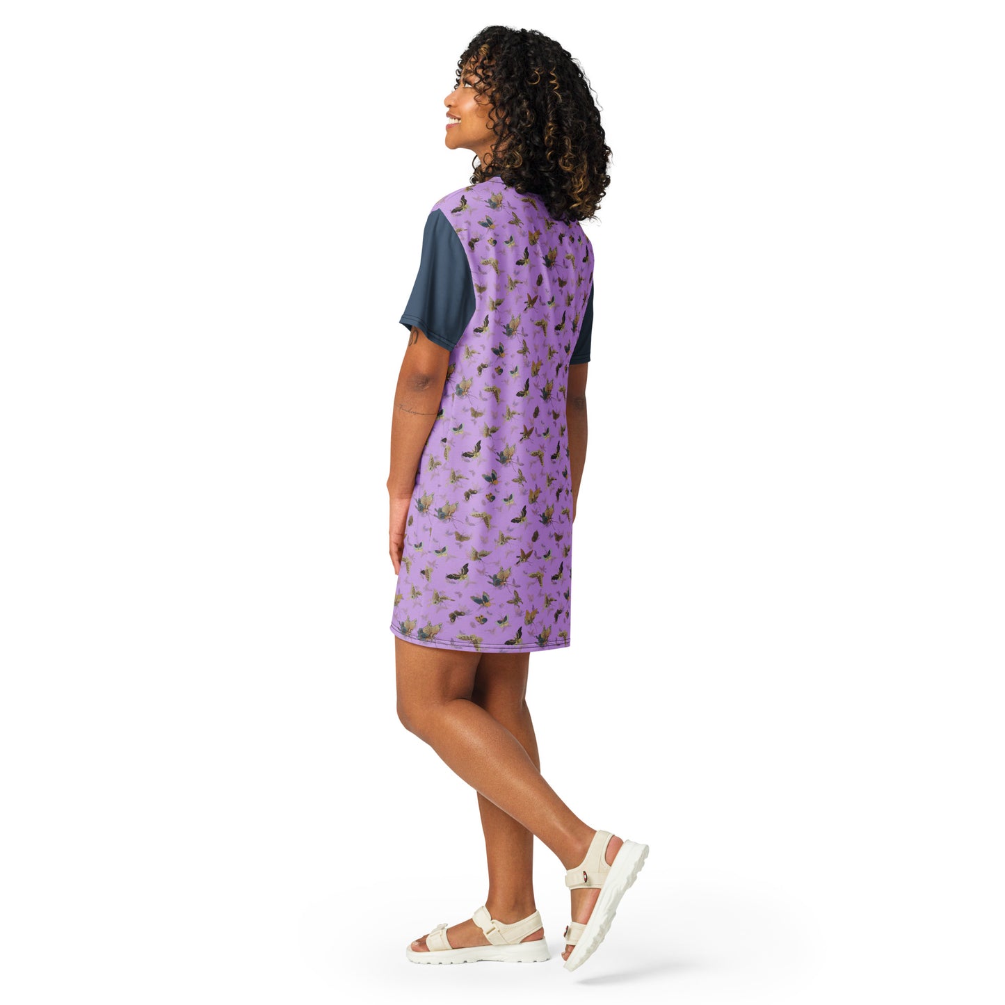 Butterfly dancing|T-shirt dress|Lilac