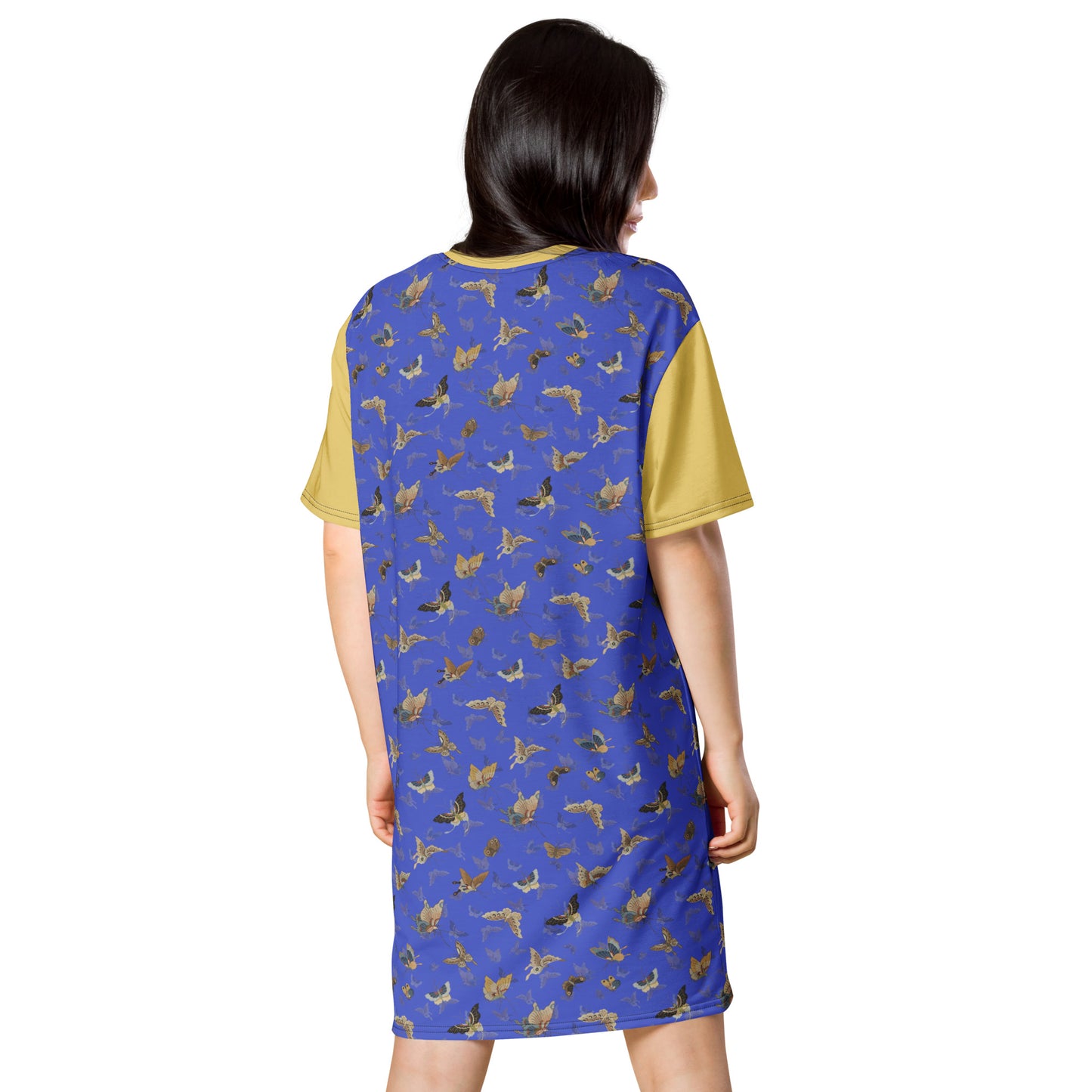 Butterfly dancing|T-shirt dress|Royal blue