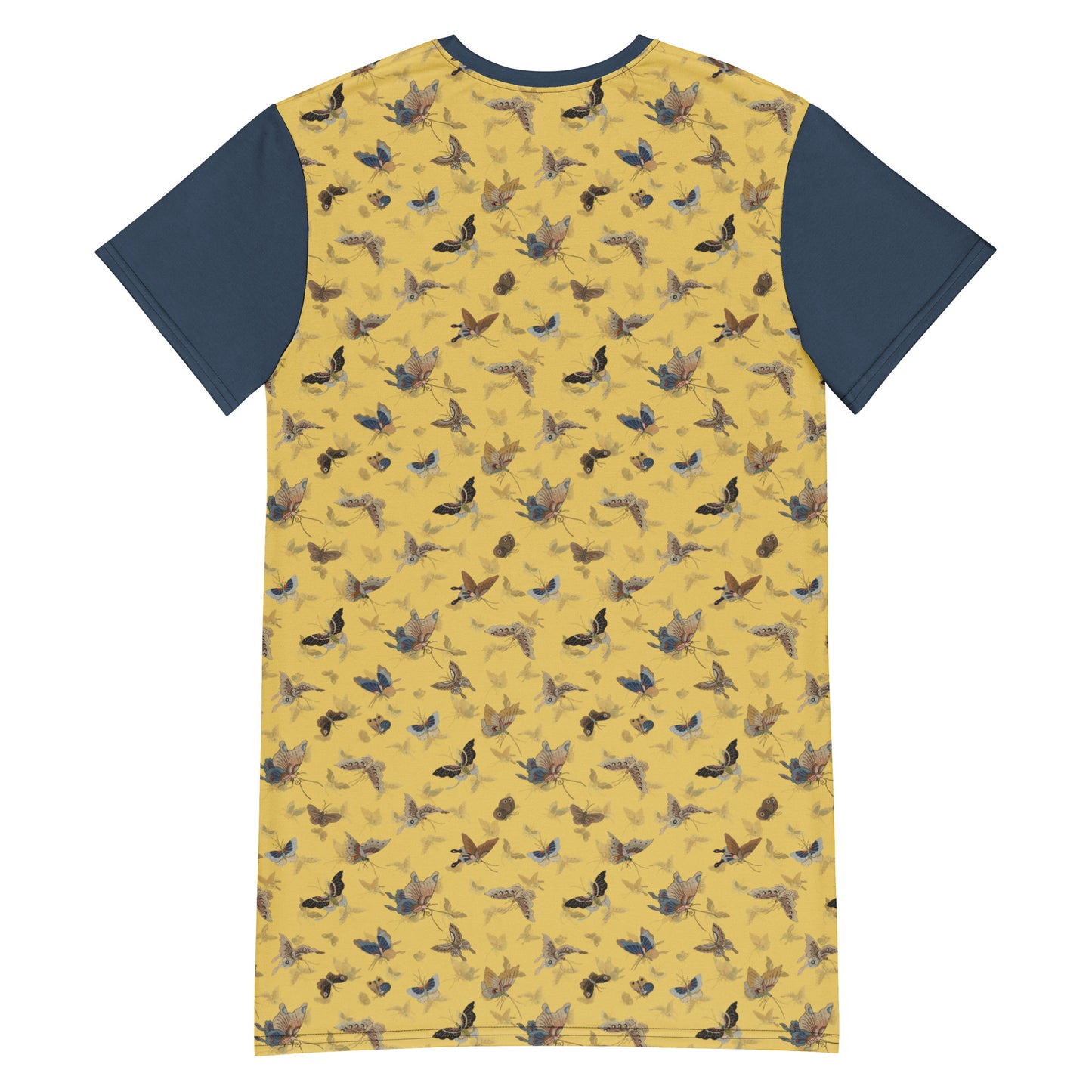 Butterfly dancing|T-shirt dress|Gold