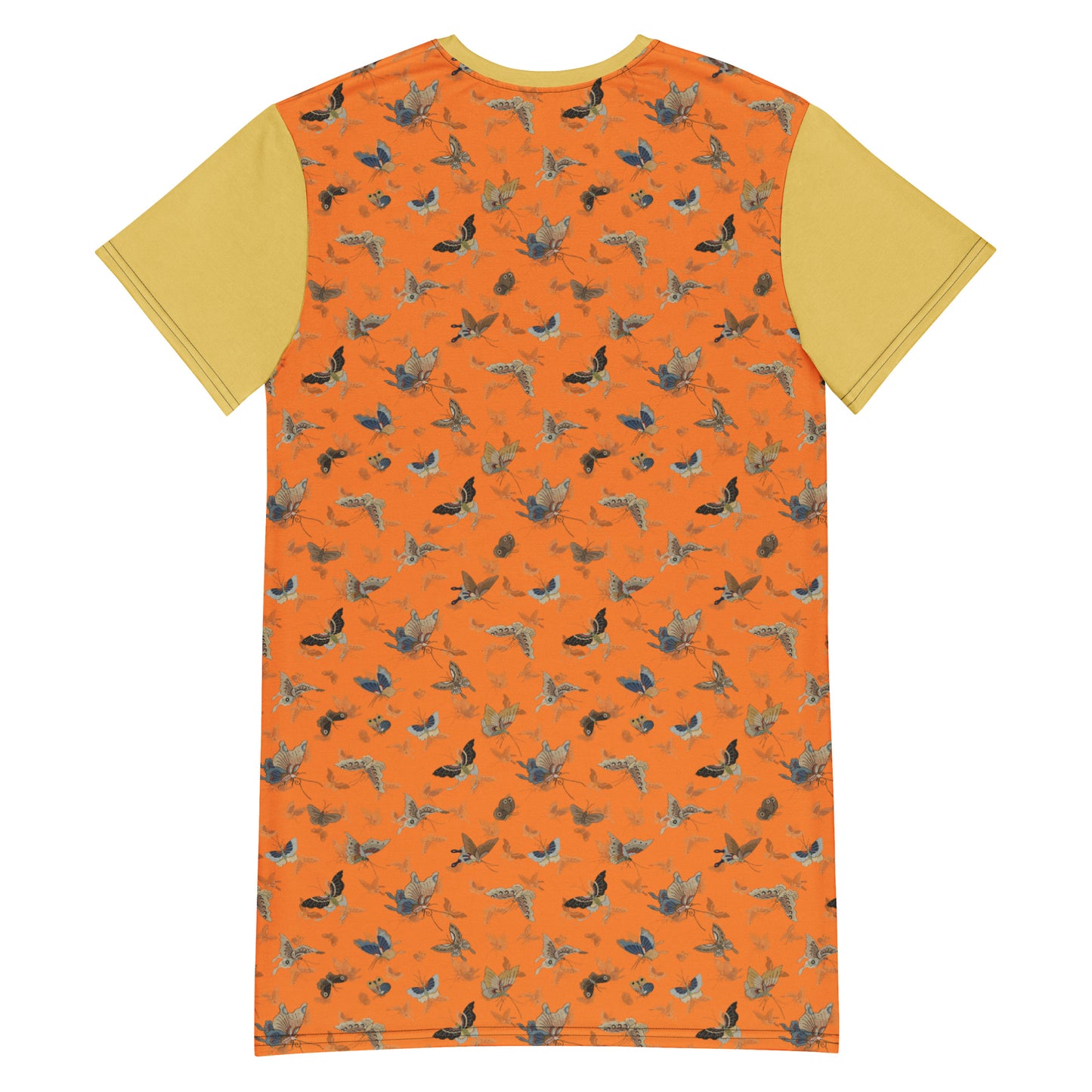 Butterfly dancing|T-shirt dress|Orange