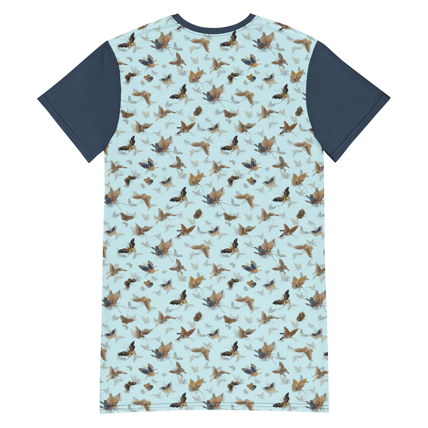 Butterfly dancing|T-shirt dress|Aqua blue