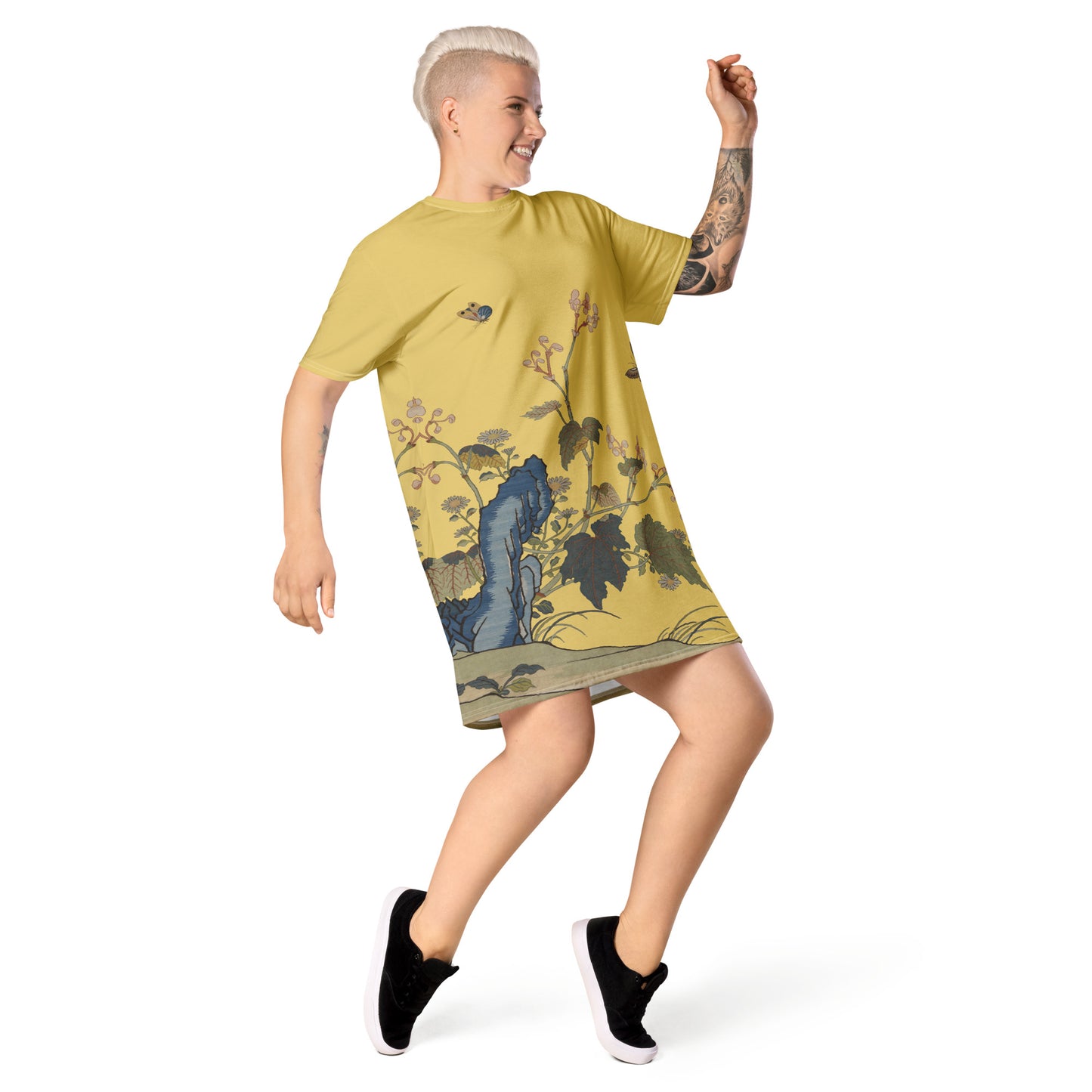 Kesi Flower Album|Begonia Blossoms|T-shirt dress|Gold