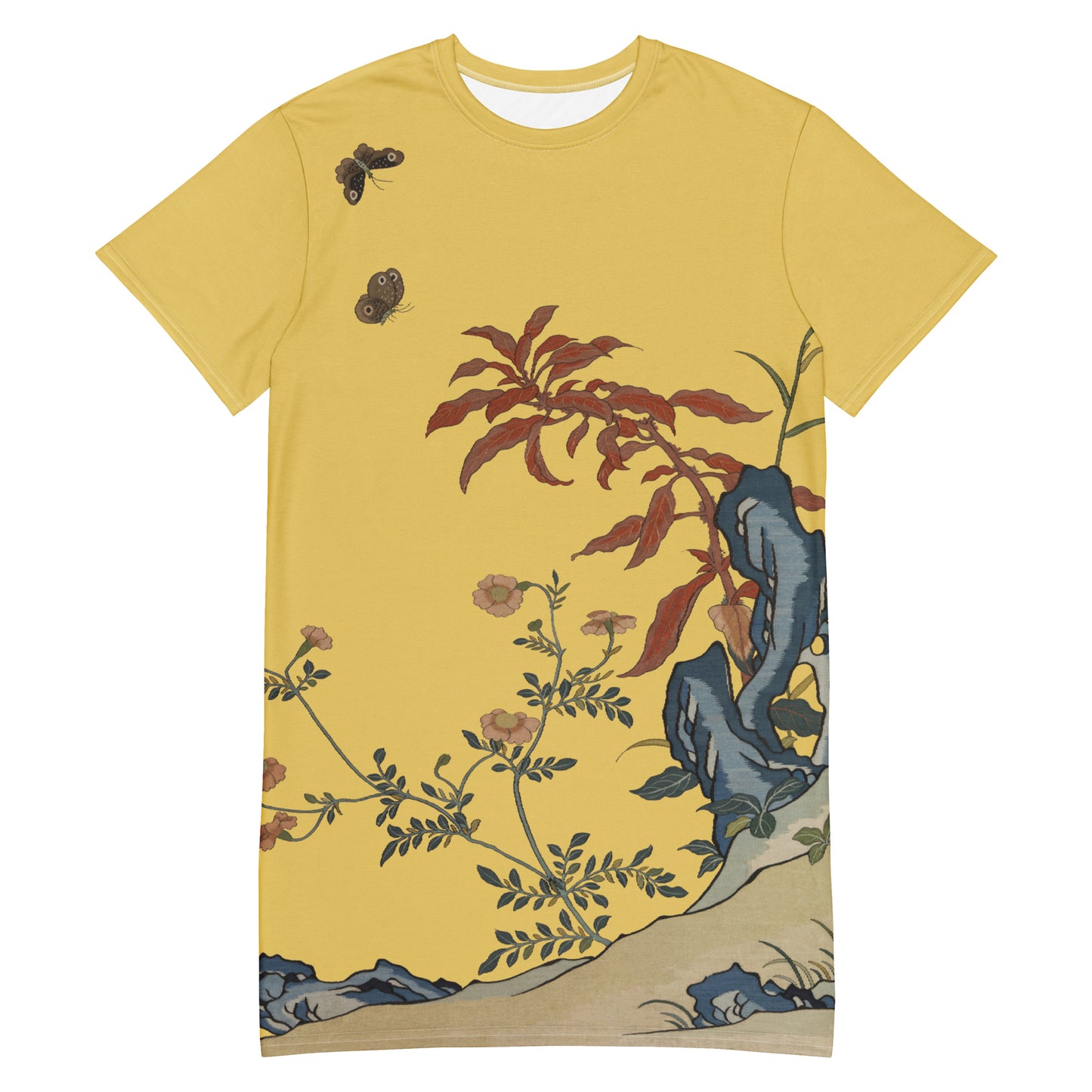 Kesi Flower Album|Butterflies and Flowers|T-shirt dress|Gold
