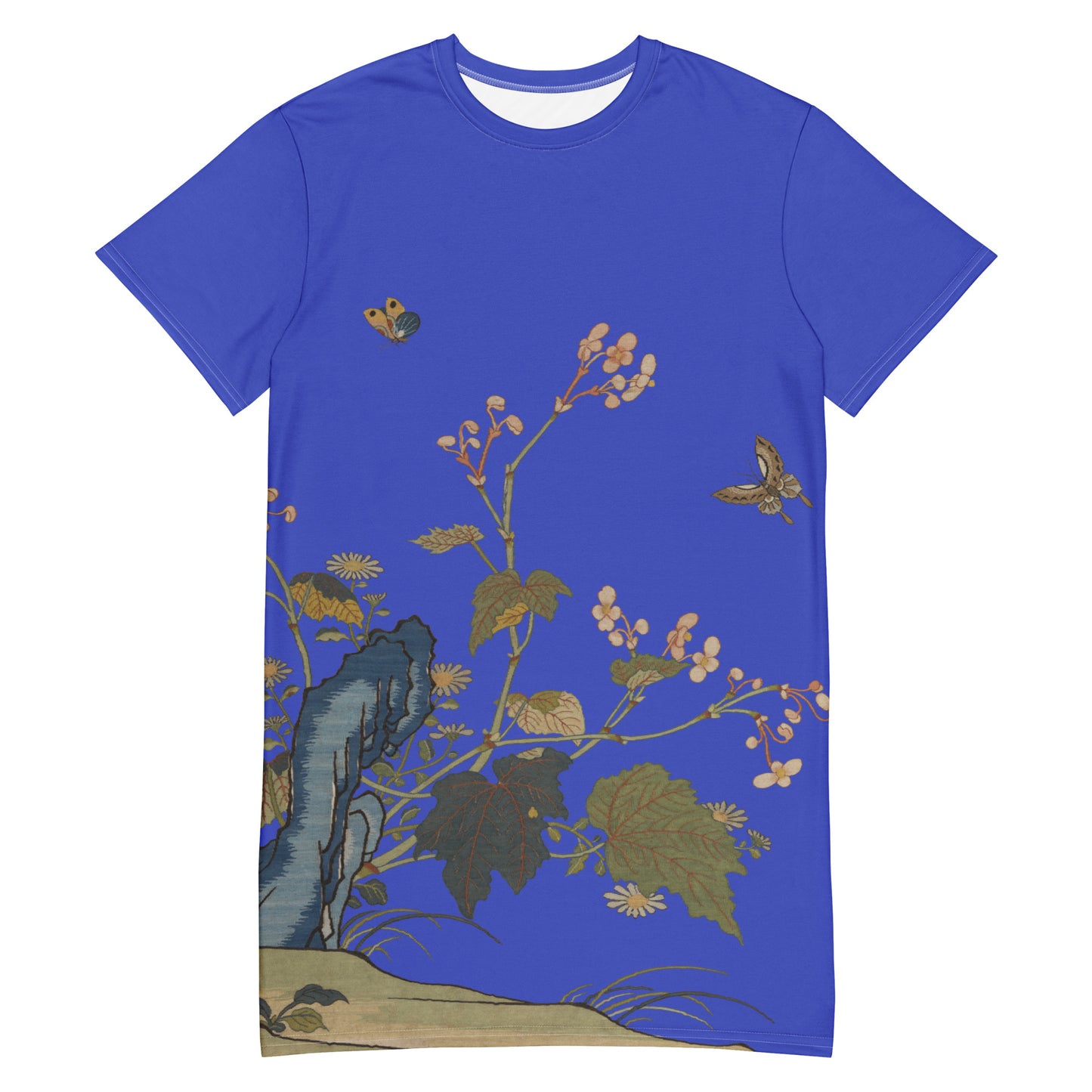 Kesi Flower Album|Begonia Blossoms|T-shirt dress|Royal blue
