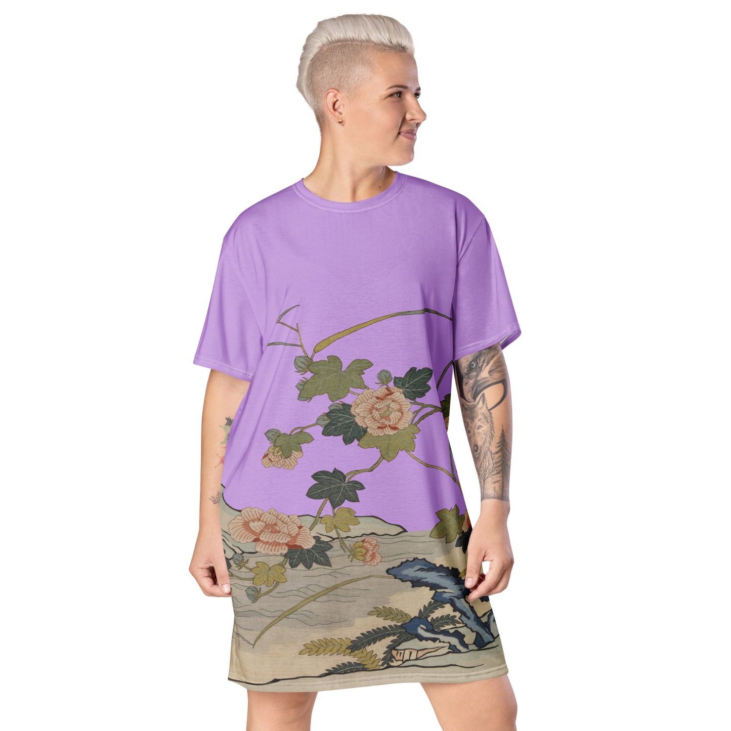 Kesi Flower Album|Hibiscus by the Water|T-shirt dress|Lilac