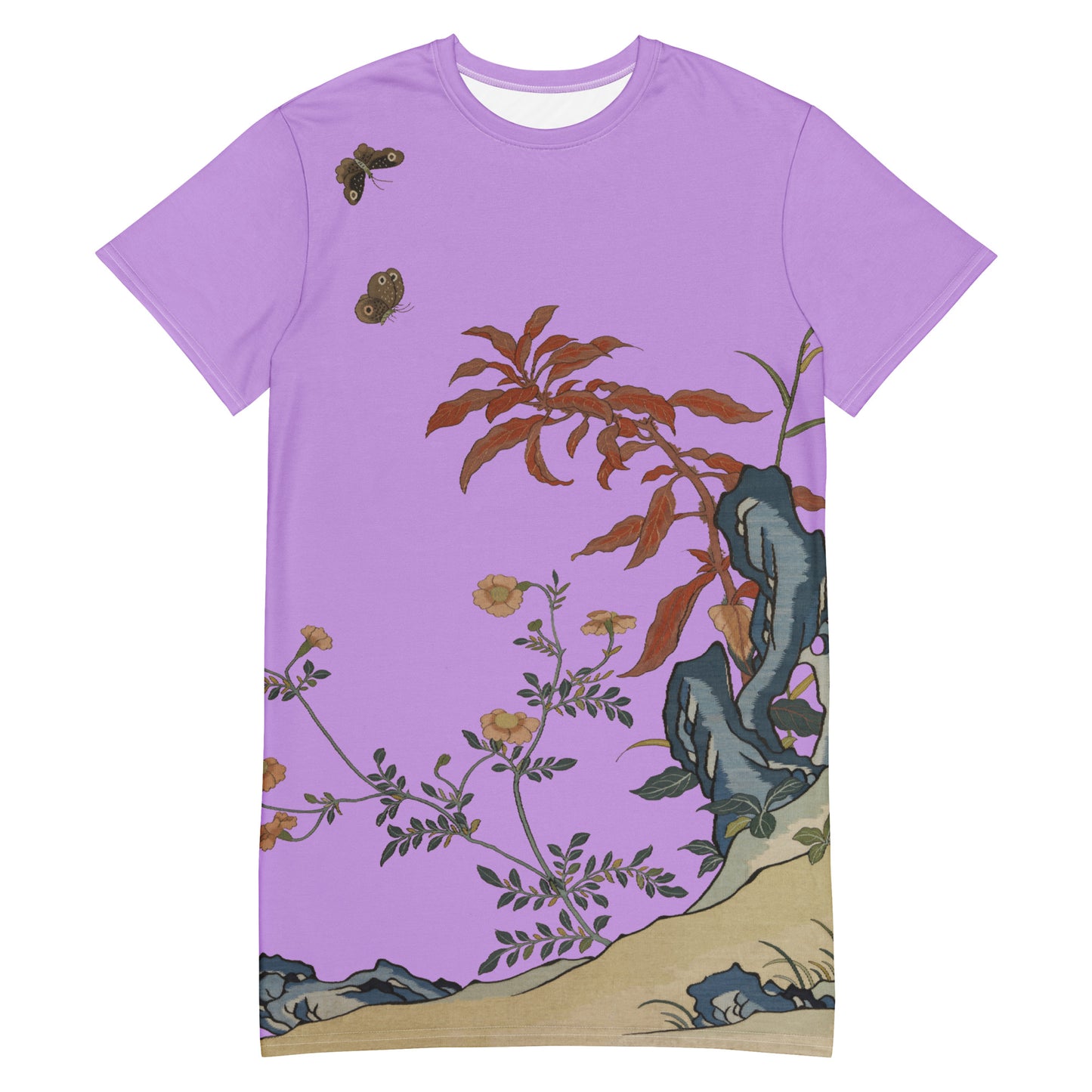 Kesi Flower Album|Butterflies and Flowers|T-shirt dress|Lilac