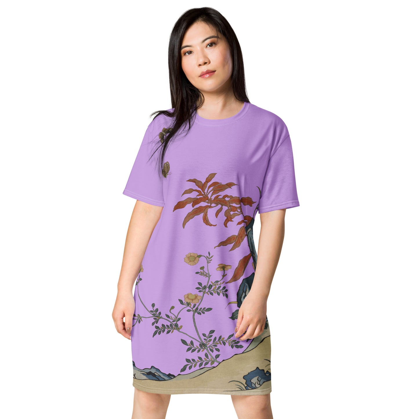 Kesi Flower Album|Butterflies and Flowers|T-shirt dress|Lilac