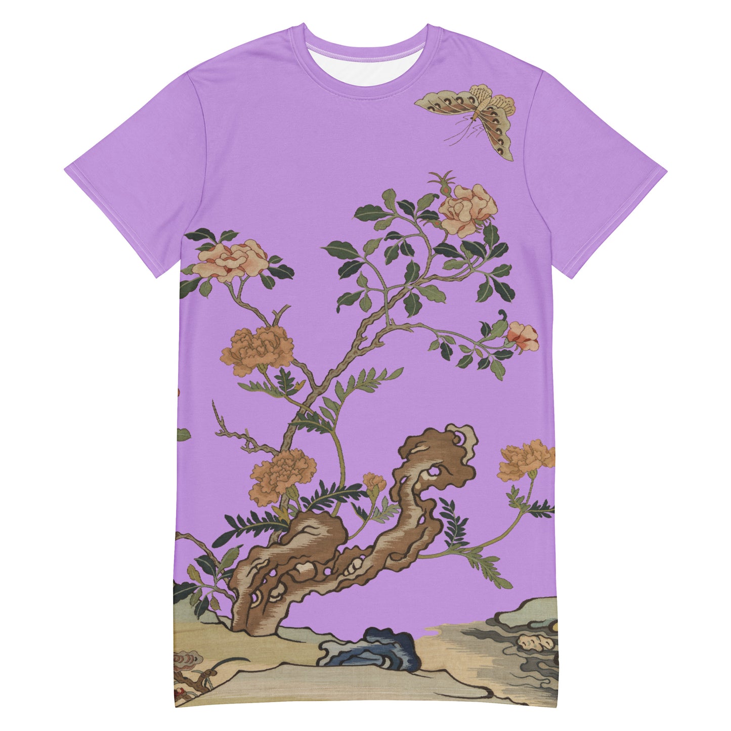 Kesi Flower Album|Camellia and Butterfly|T-shirt dress|Lilac