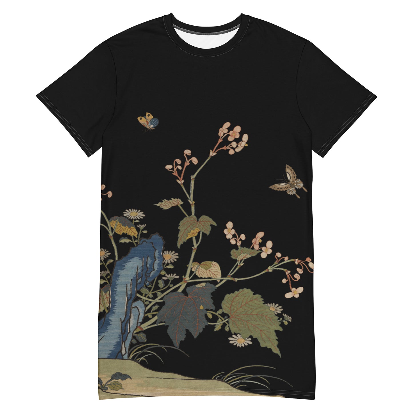 Kesi Flower Album|Begonia Blossoms|T-shirt dress|Black