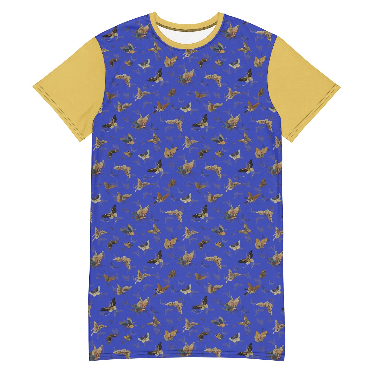 Butterfly dancing|T-shirt dress|Royal blue