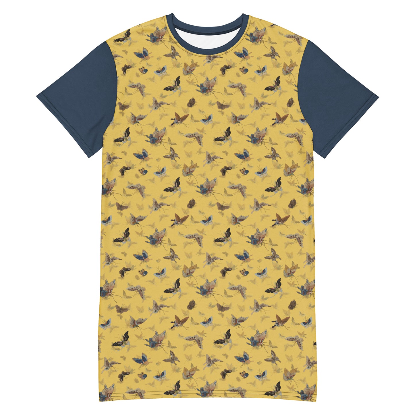 Butterfly dancing|T-shirt dress|Gold