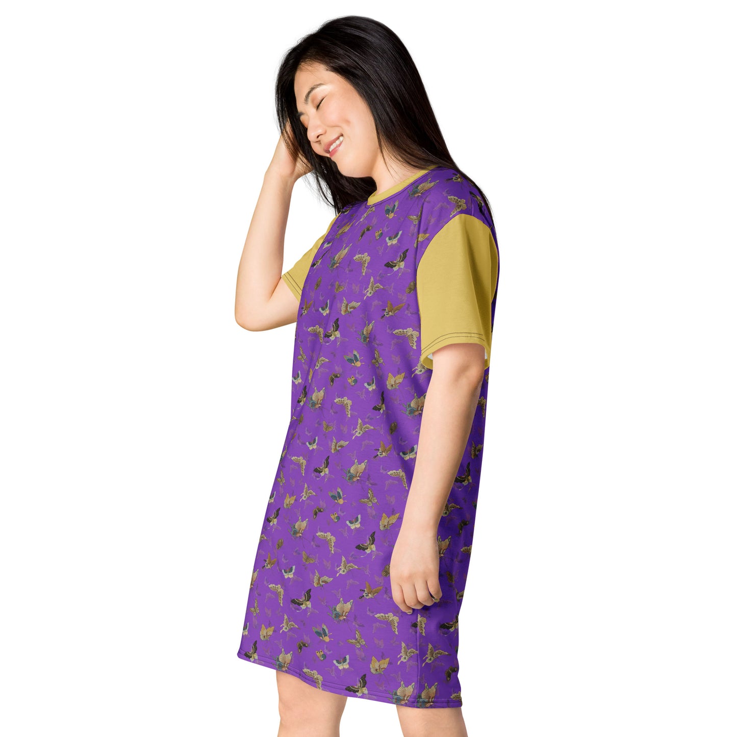 Butterfly dancing|T-shirt dress|Purple