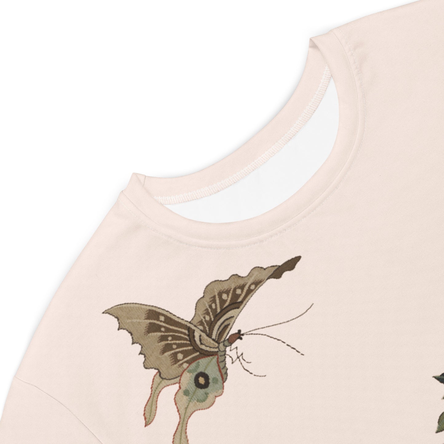 Kesi Flower Album|White Plum Blossoms and Butterfly|T-shirt dress|Fish belly white