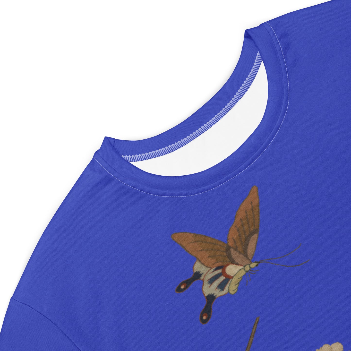 Kesi Flower Album|Plum Blossoms and Butterfly|T-shirt dress|Royal blue