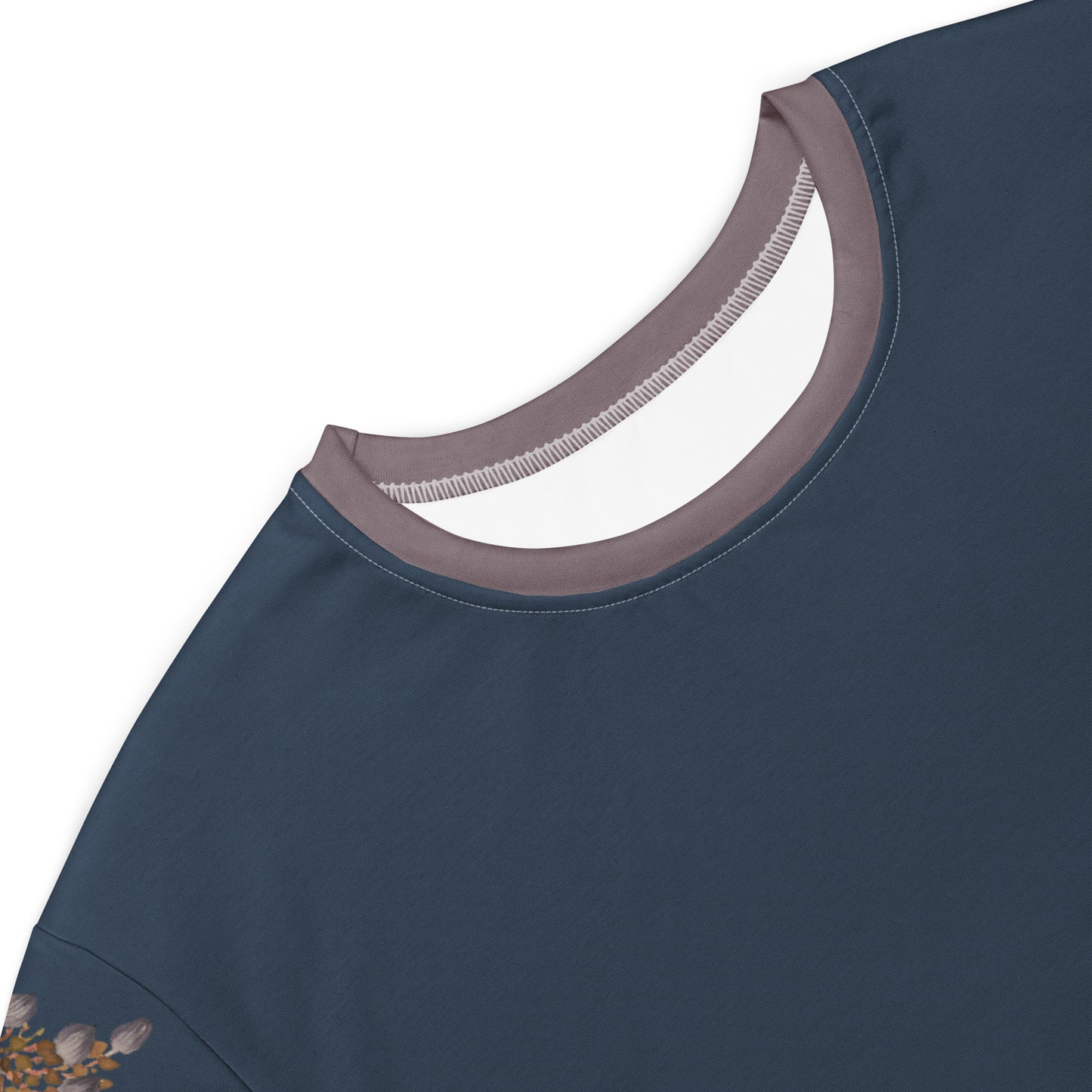 The Spirit of Flowers in Twelve Months|Chinese Peony and Wisteria in Bloom|T-shirt dress|Dark blue