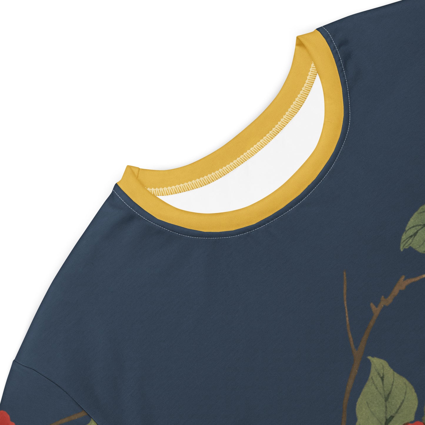 The Spirit of Flowers in Twelve Months|Narcissus and Camelia in Bloom|T-shirt dress|Dark blue
