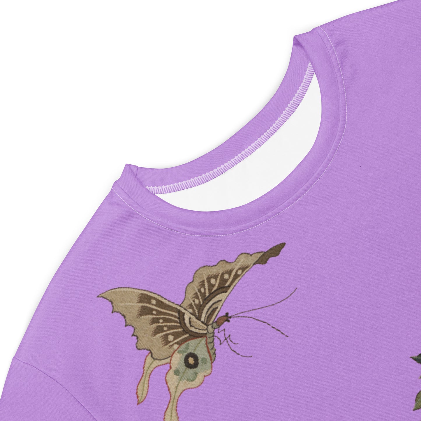 Kesi Flower Album|White Plum Blossoms and Butterfly|T-shirt dress|Lilac