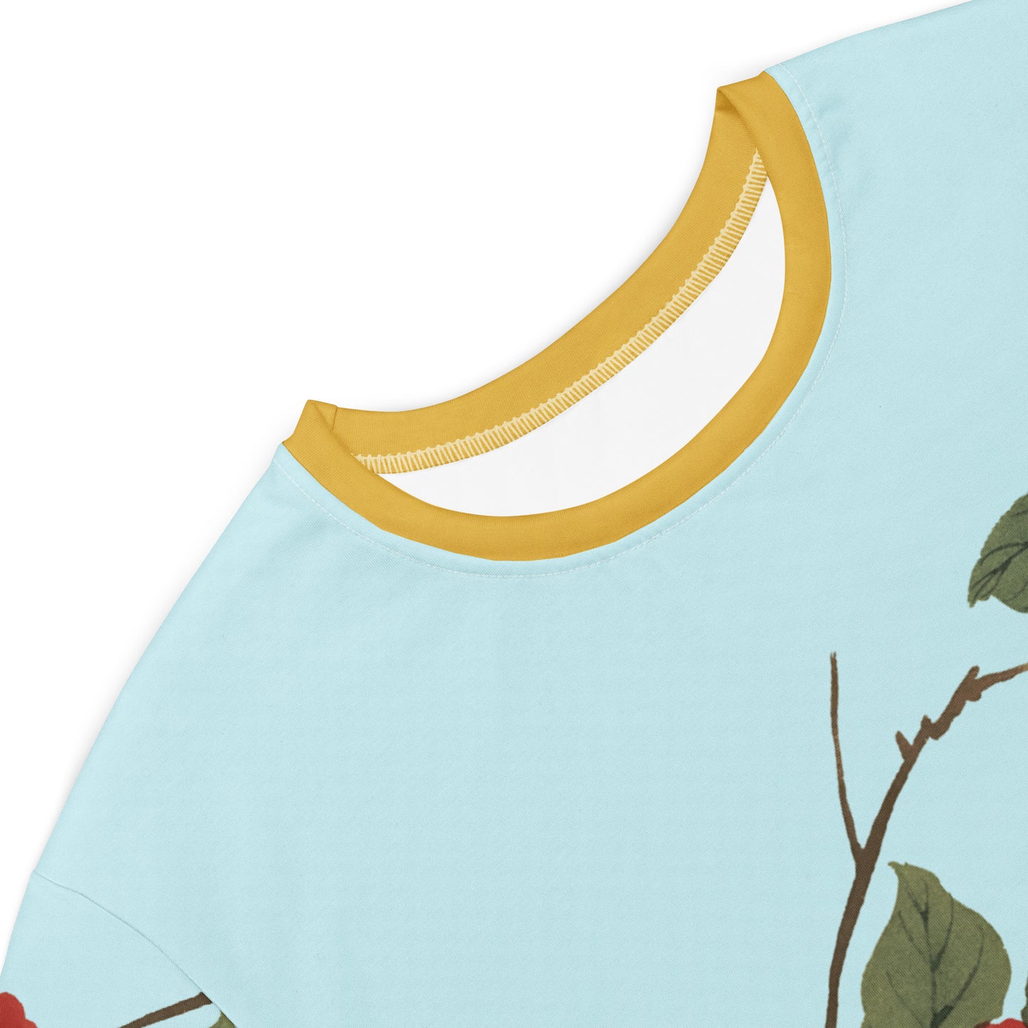 The Spirit of Flowers in Twelve Months|Narcissus and Camelia in Bloom|T-shirt dress|Aqua blue