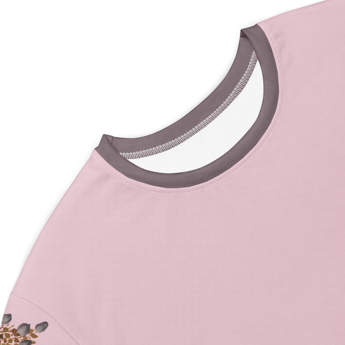 The Spirit of Flowers in Twelve Months|Chinese Peony and Wisteria in Bloom|T-shirt dress|Pale pinkish gray