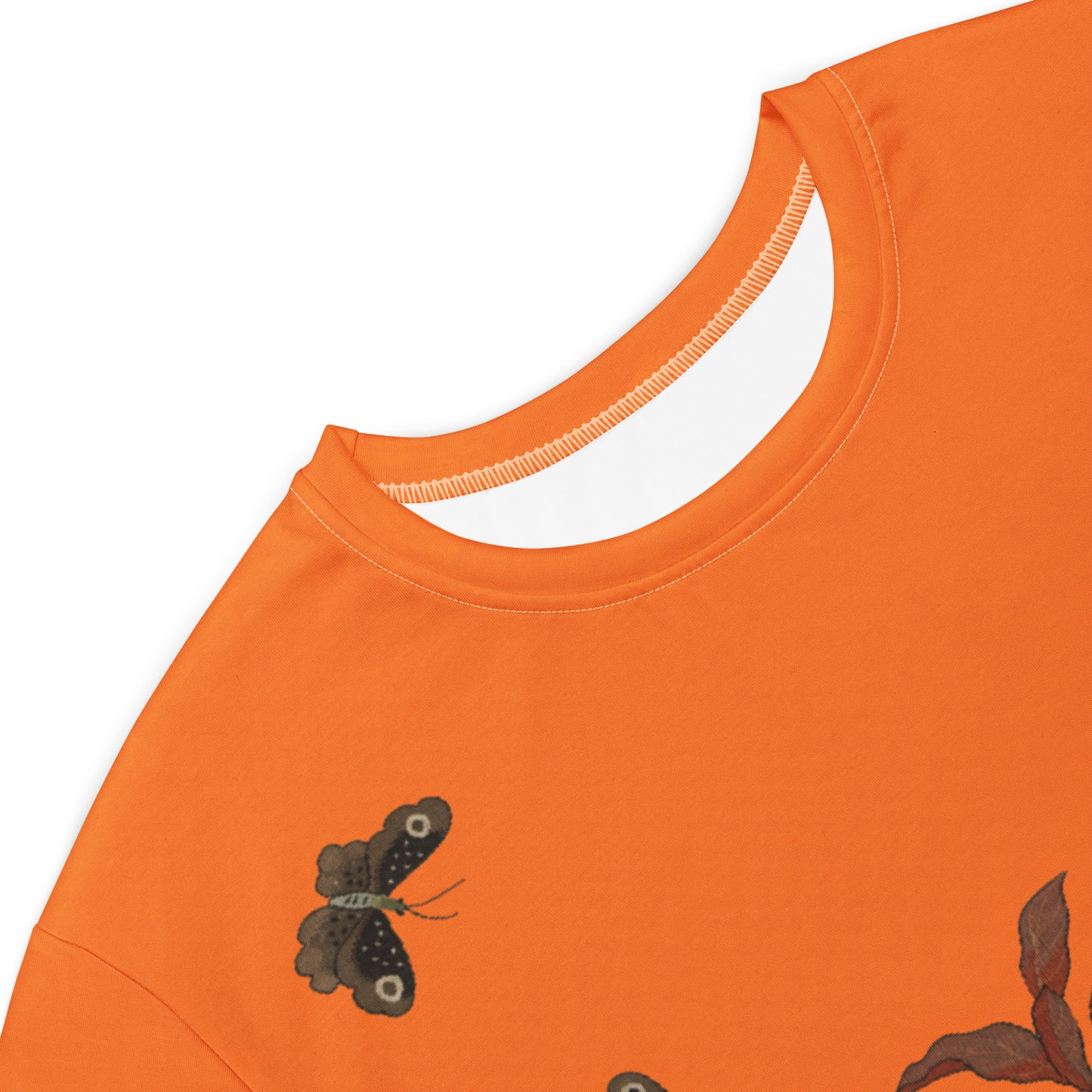 タペストリーの花|Butterflies and Flowers|T-shirt dress|Orange