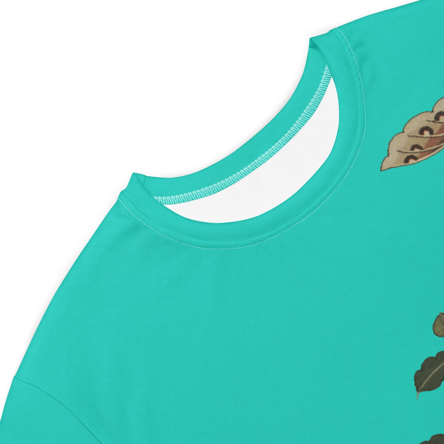 タペストリーの花|Camellia and Butterfly|T-shirt dress|Turquoise