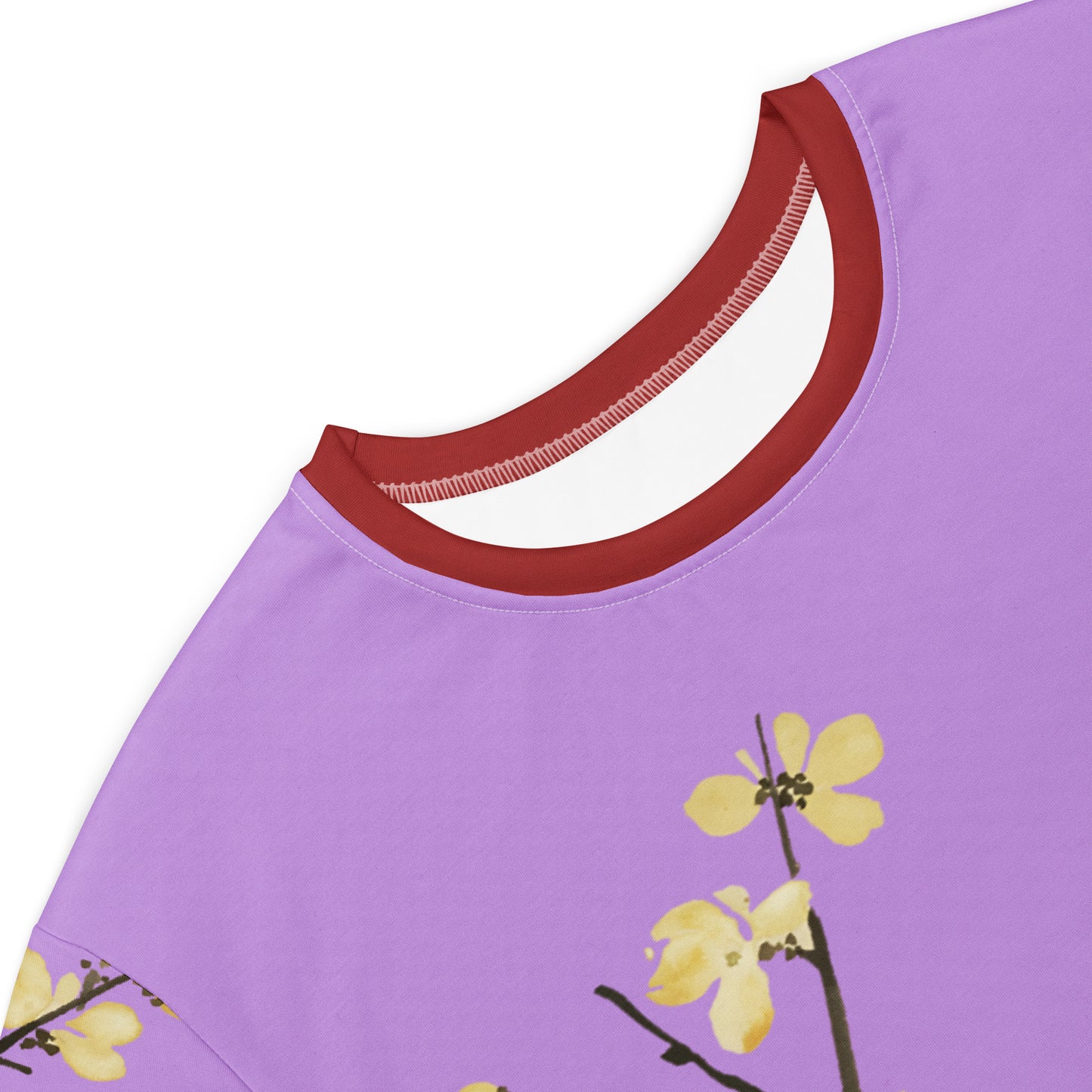 The Spirit of Flowers in Twelve Months|Blooming Wintersweet and Heavenly Bamboo|T-shirt dress|Lilac