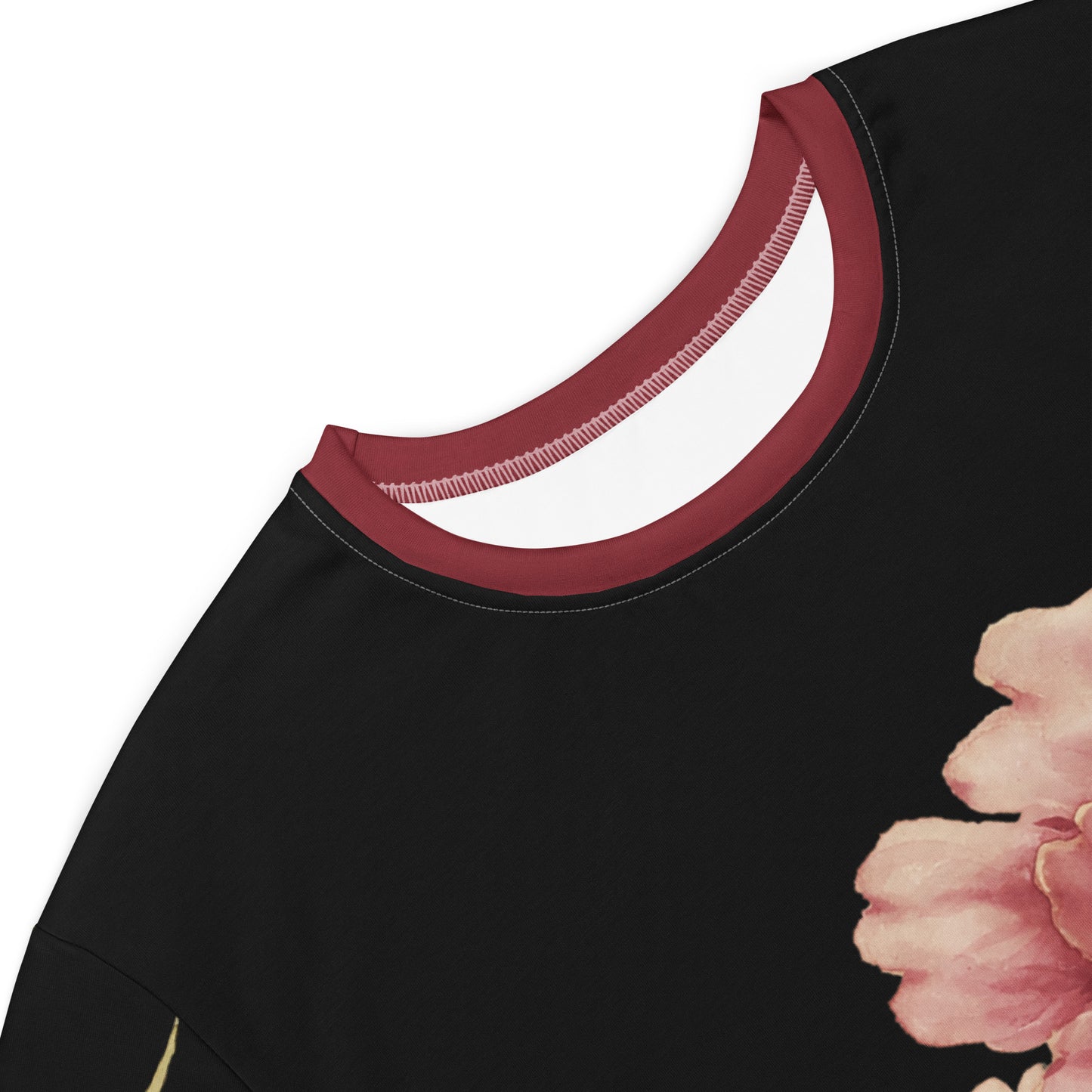 The Spirit of Flowers in Twelve Months|Orchid and Tree Peony in Bloom|T-shirt dress|Black