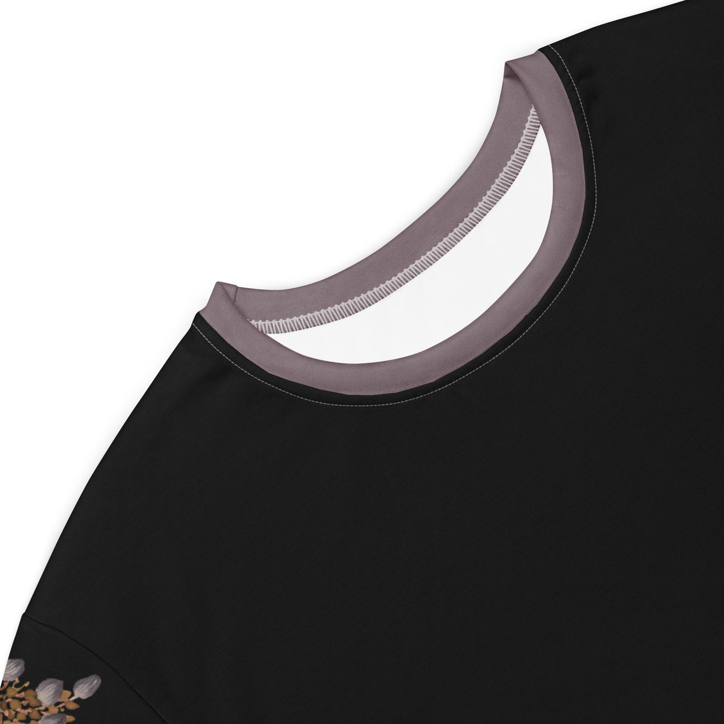 The Spirit of Flowers in Twelve Months|Chinese Peony and Wisteria in Bloom|T-shirt dress|Black