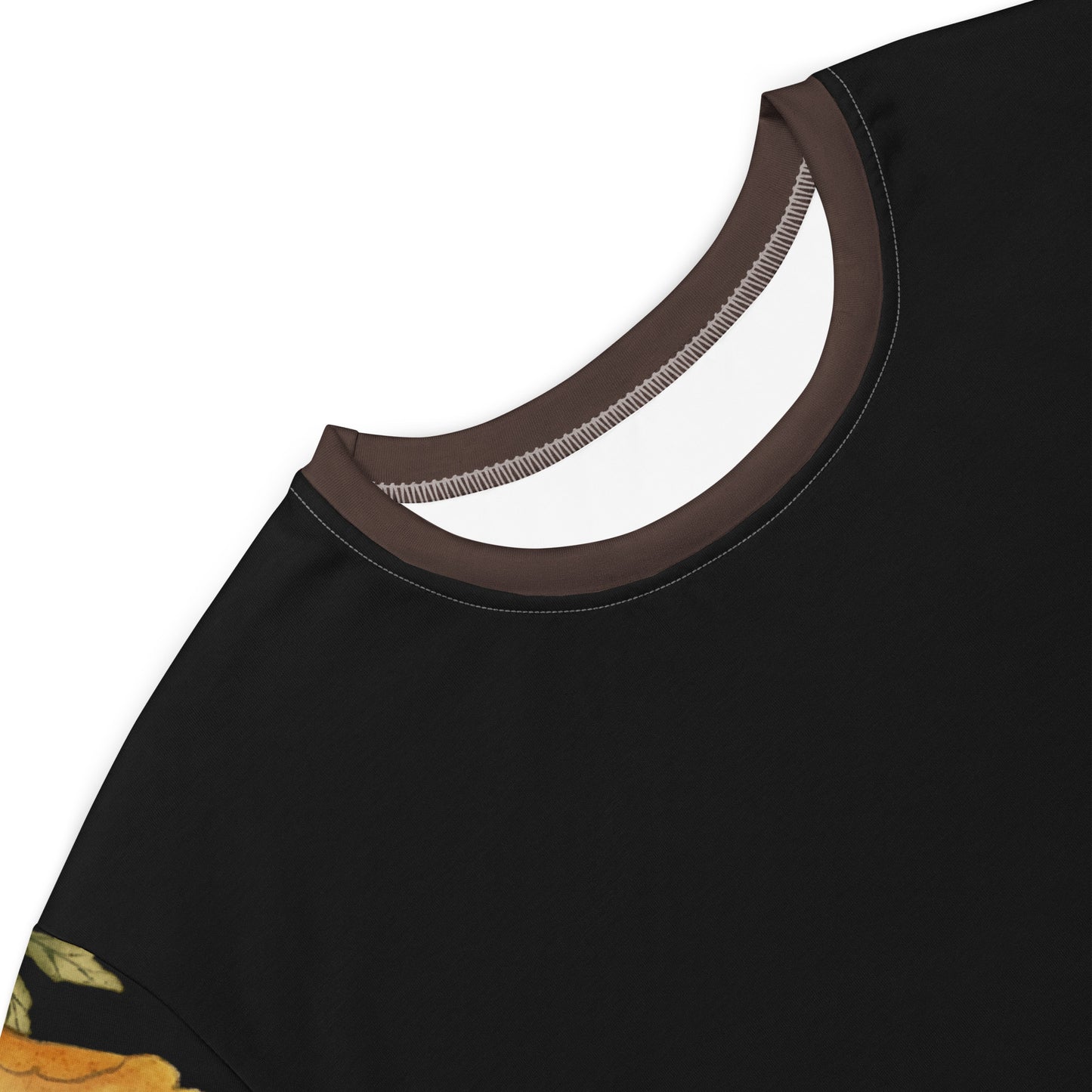 The Spirit of Flowers in Twelve Months|Okra and White-edged Morning Glory in Bloom|T-shirt dress|Black