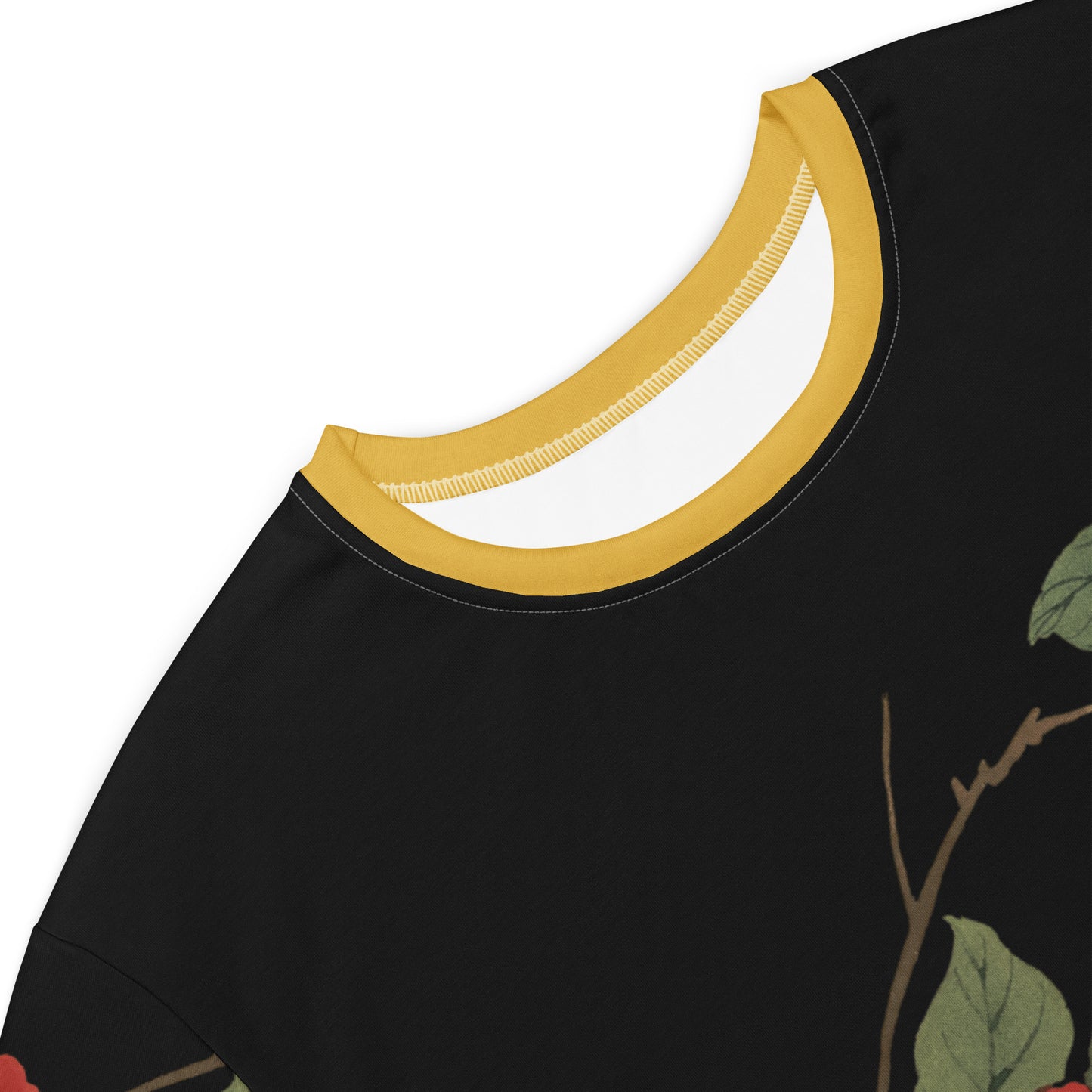 The Spirit of Flowers in Twelve Months|Narcissus and Camelia in Bloom|T-shirt dress|Black