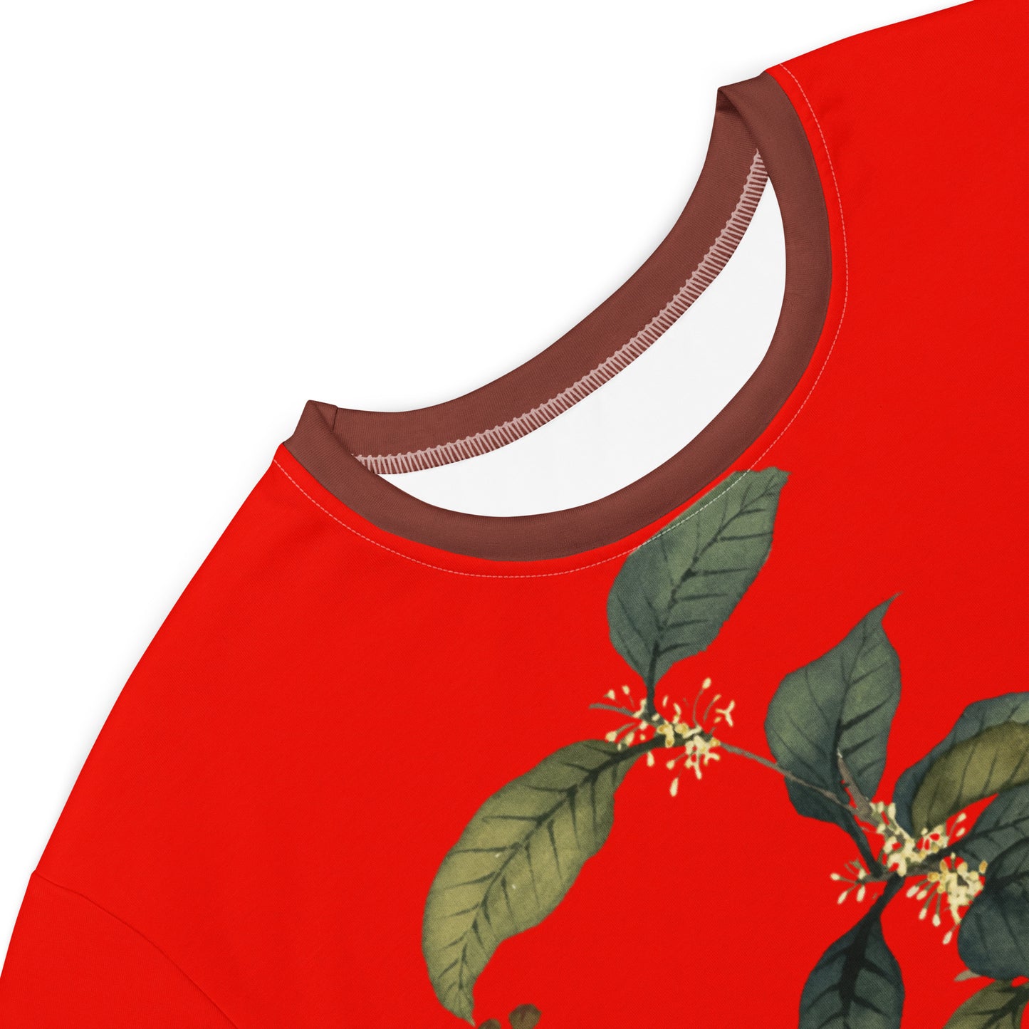 The Spirit of Flowers in Twelve Months|Osmanthus and Crape Myrtle in Bloom|T-shirt dress|Garnet red
